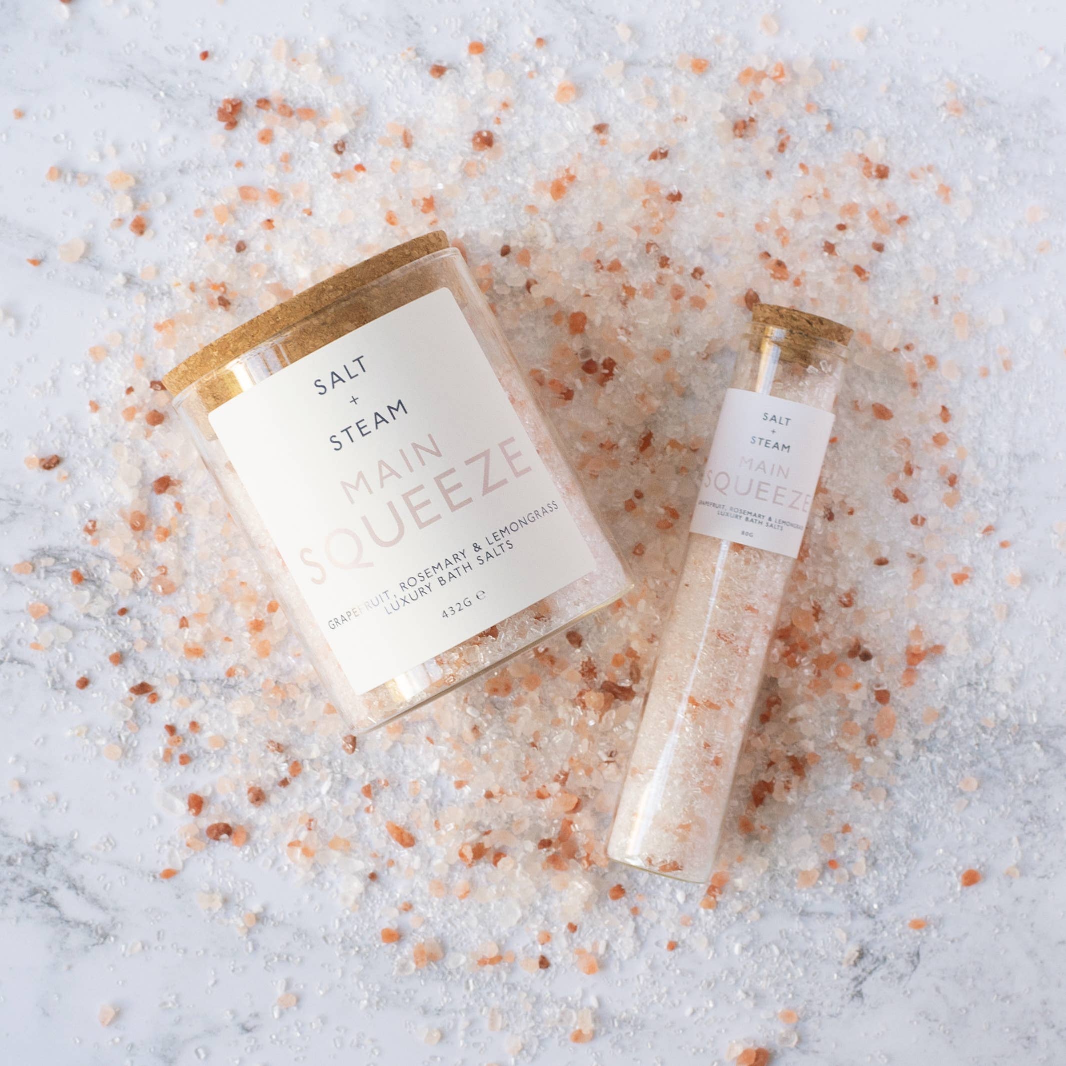 Main Squeeze - Grapefruit & Rosemary Bath Salts 80g & 432g