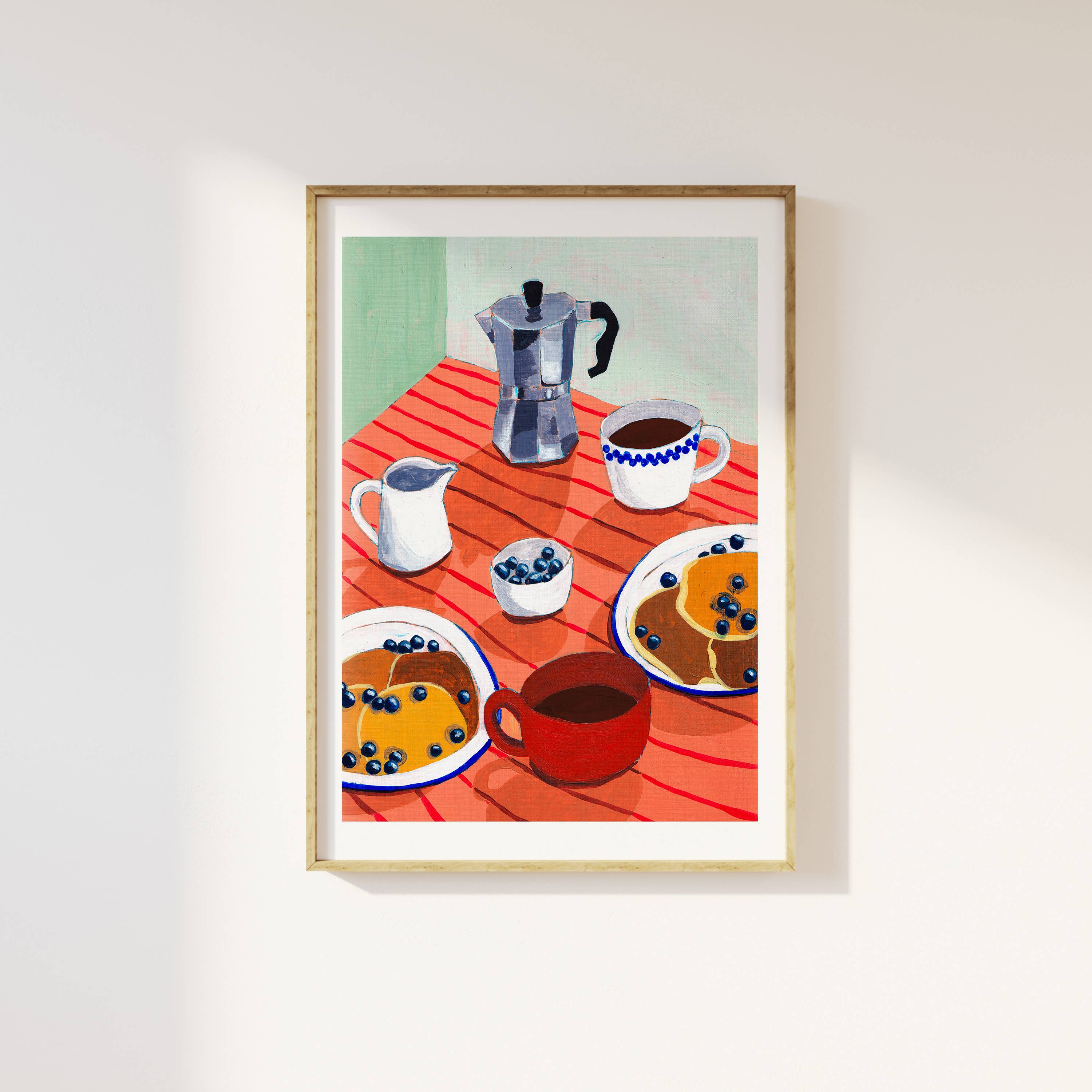 Homemade Blueberry Pancakes Print