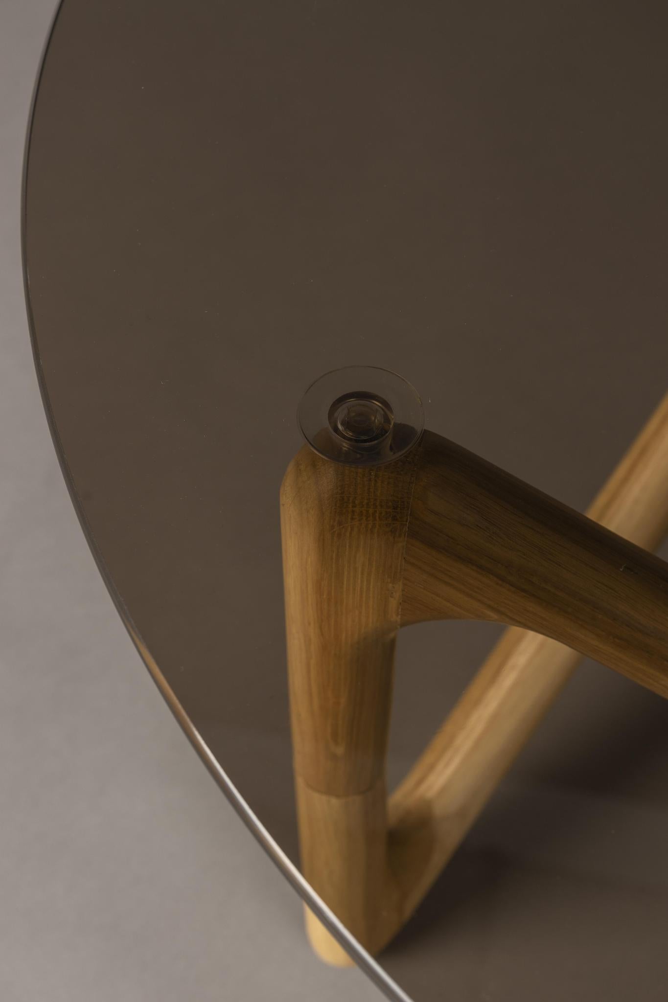 Naia Oak Wood & Glass Coffee Table - 2 Colours Available