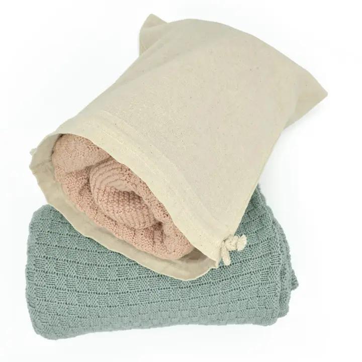 Plaid Blanket - Ecru