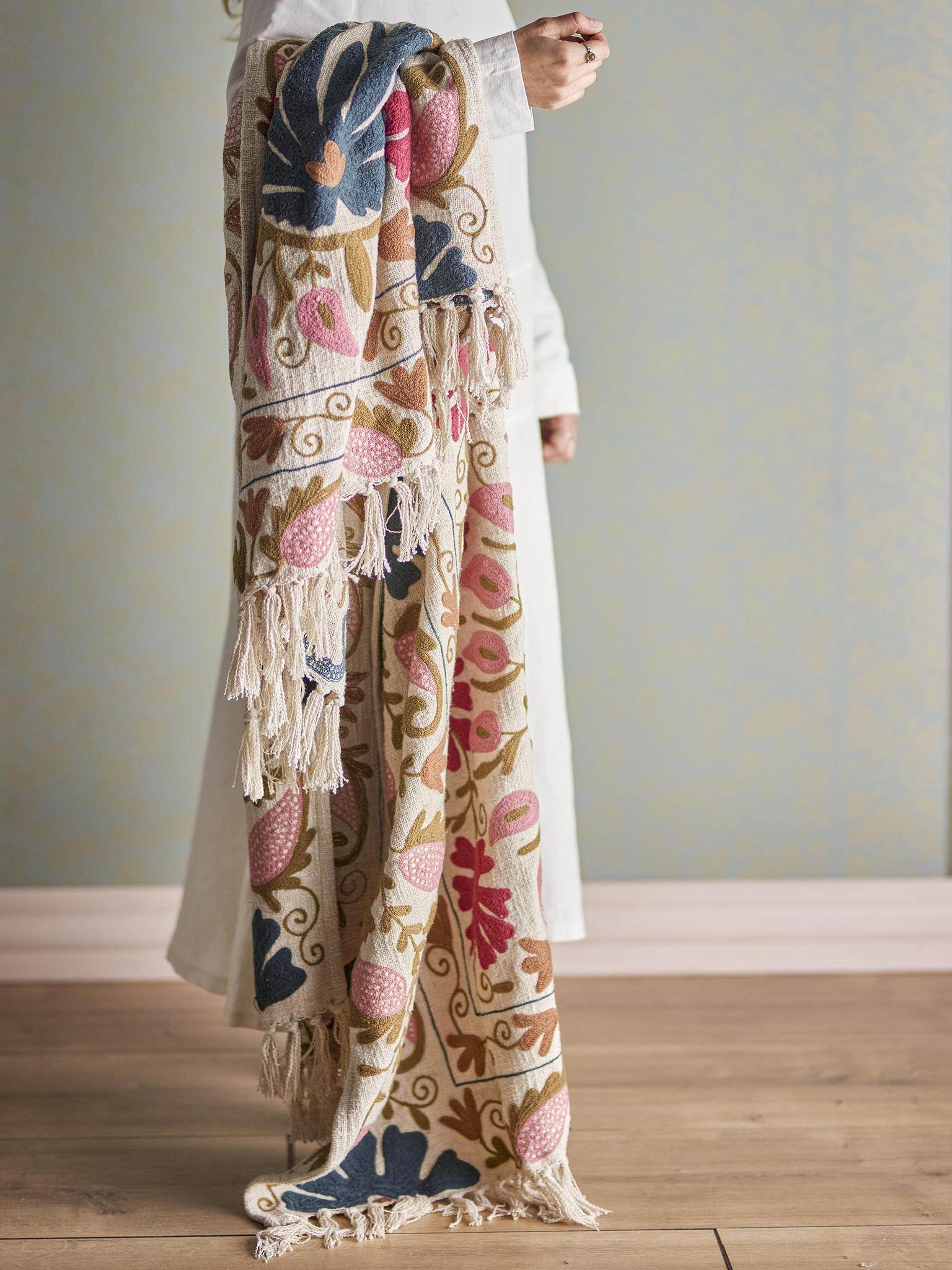 Ceva Cotton Throw - Rose
