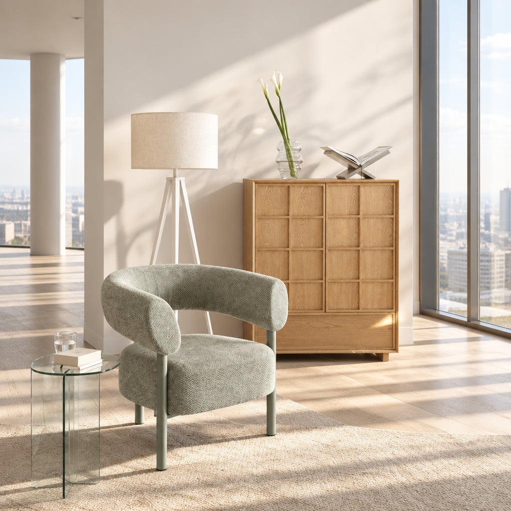 Raster Ash Wood Cabinet