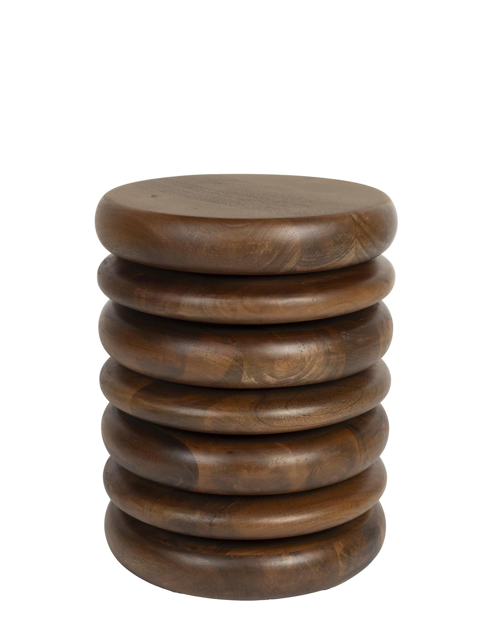 The disk stool - mango wood