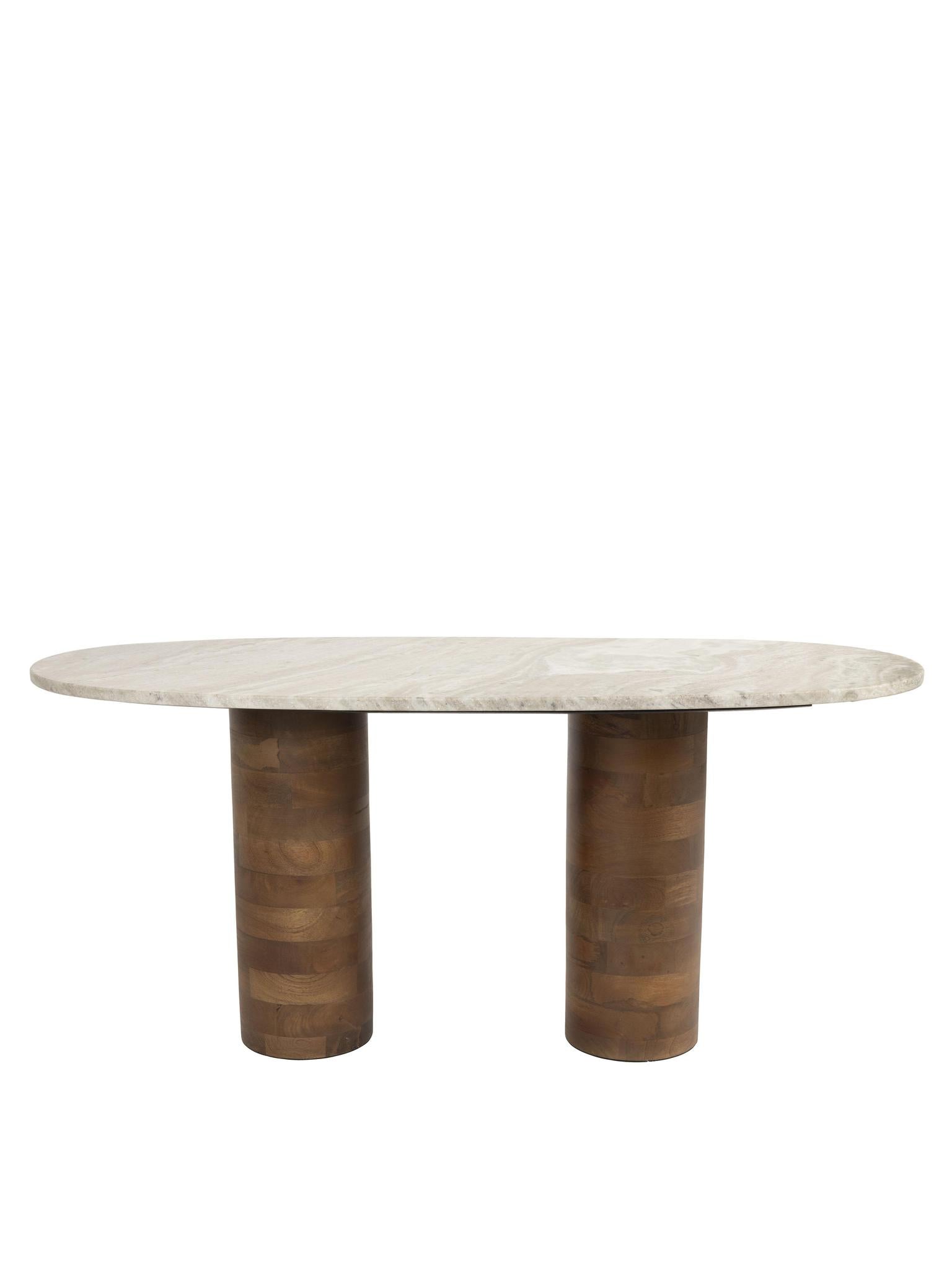Kouk Marble & Mango Wood Coffee Table