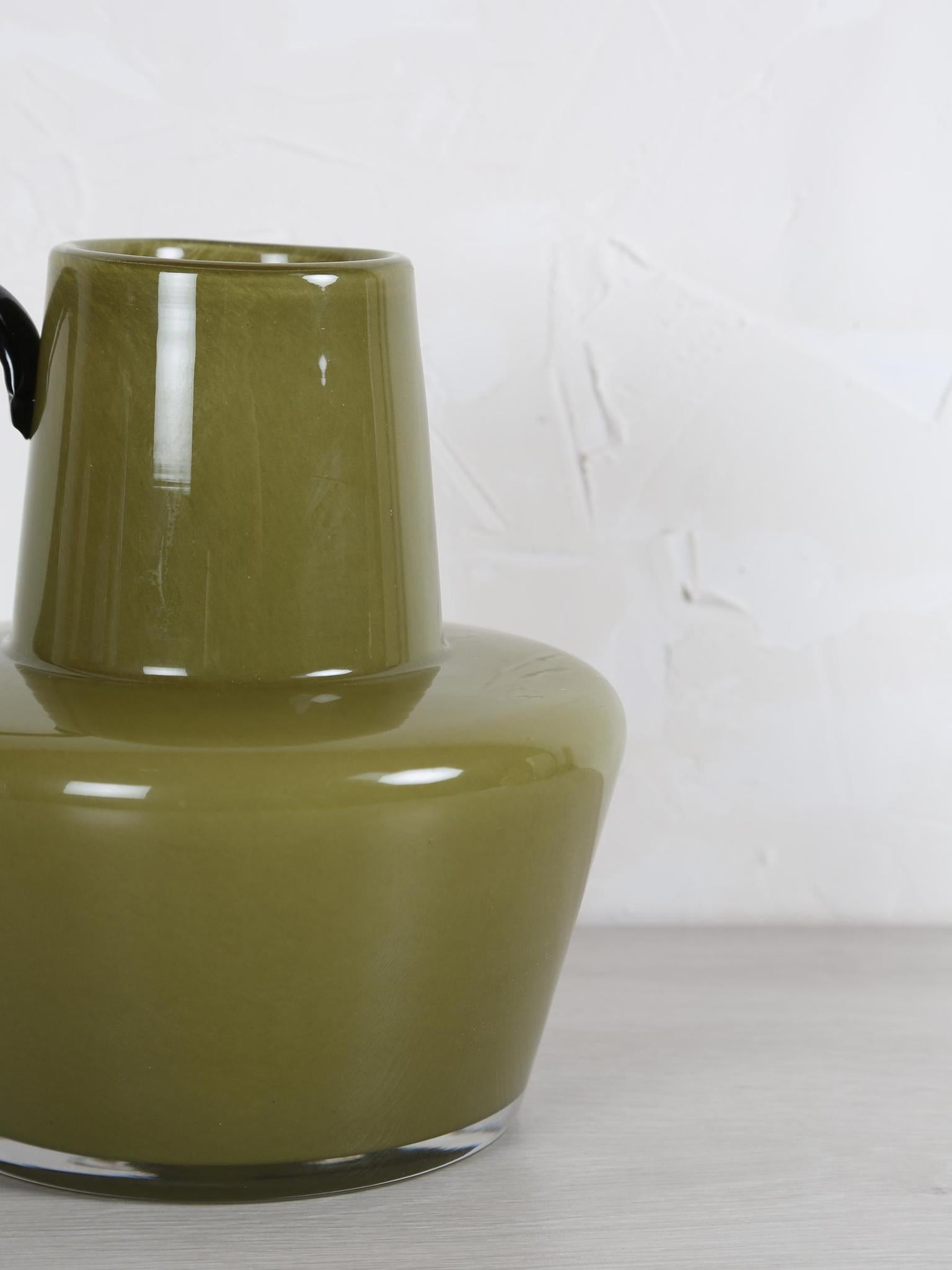 Veneta Milky Green Glass Vase