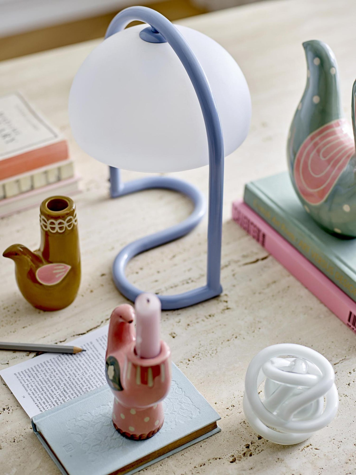 Trudy Candle Holder - Brown - Stoneware