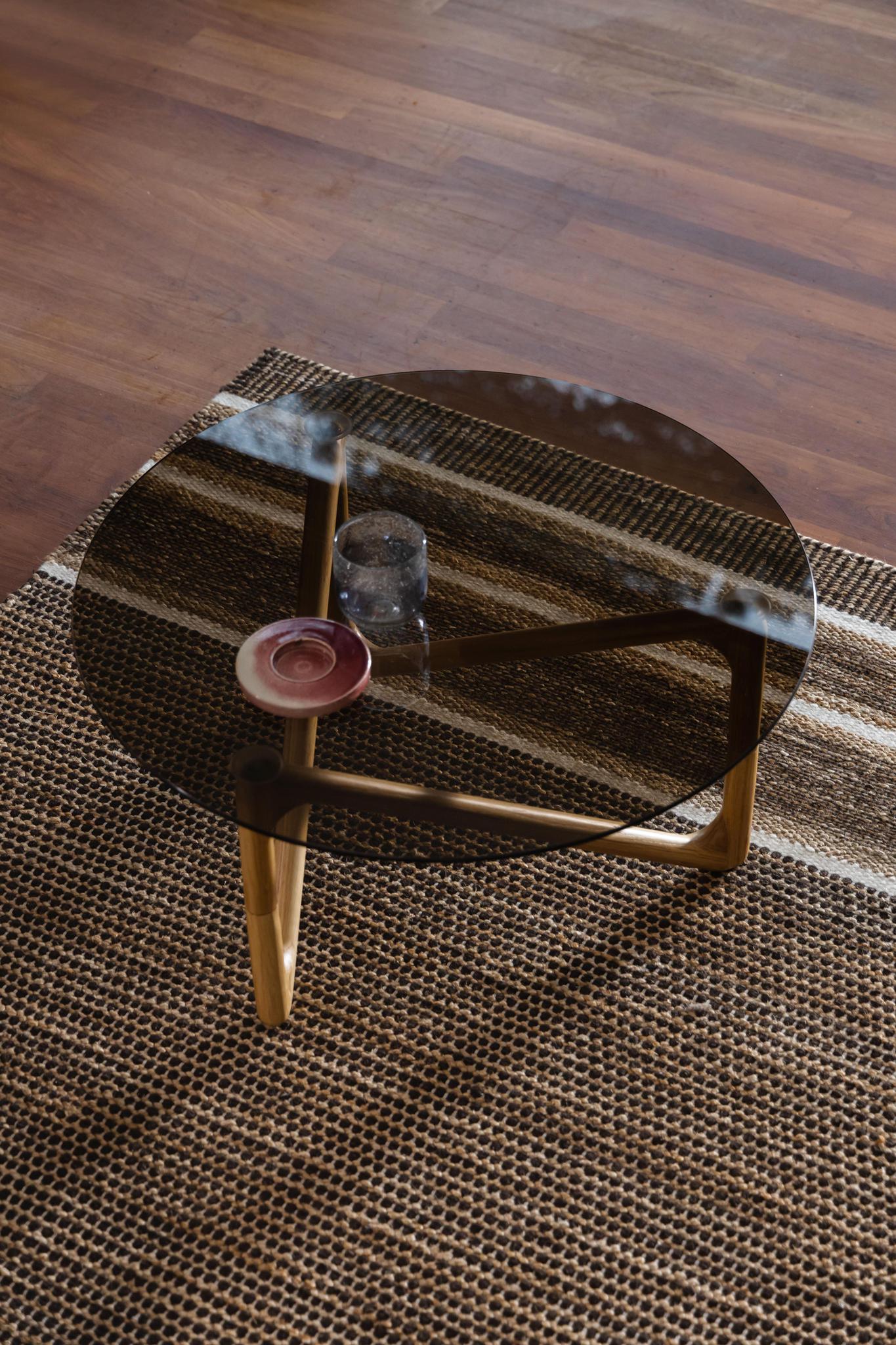 Naia Oak Wood & Glass Coffee Table - 2 Colours Available