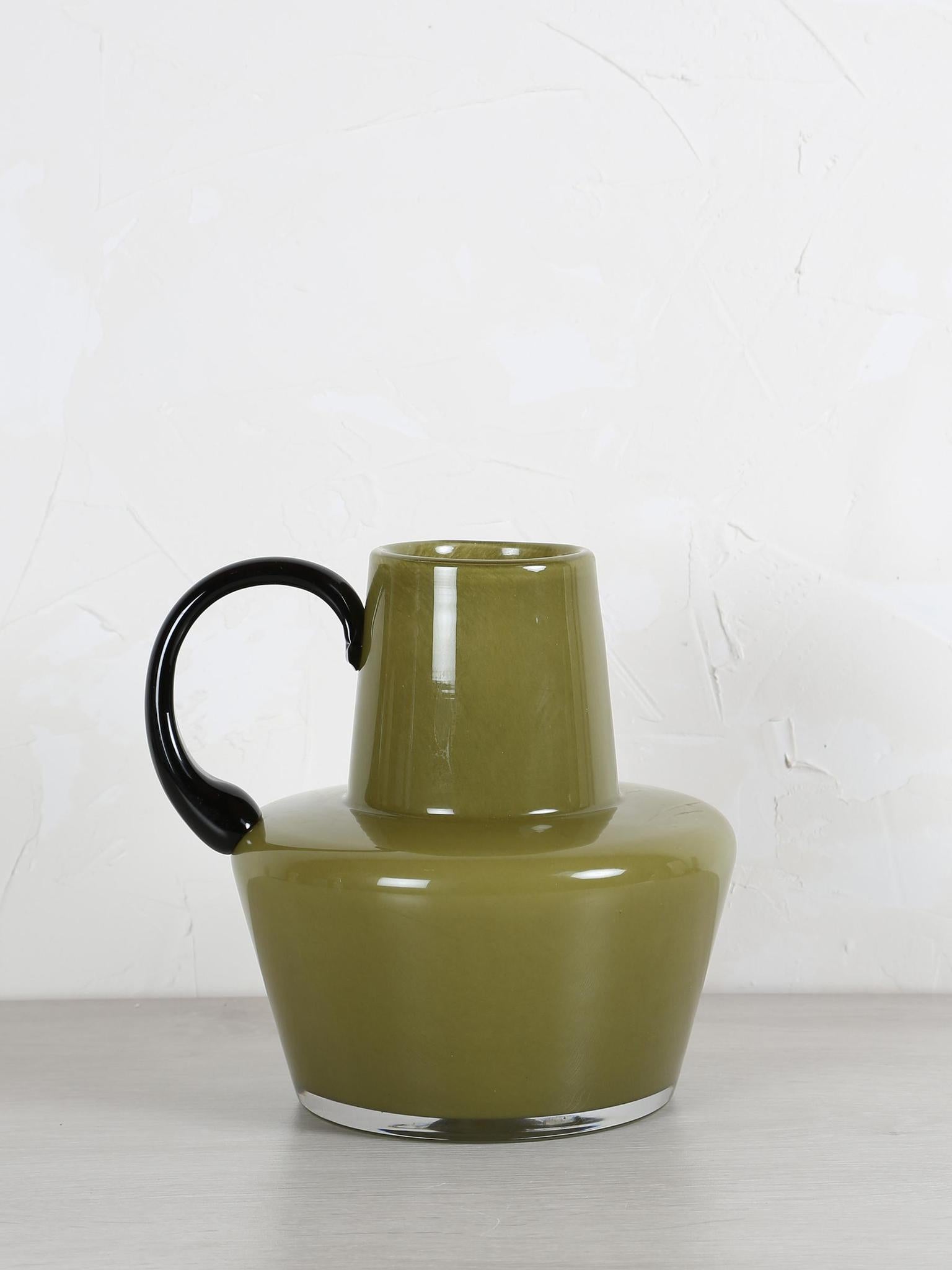 Veneta Milky Green Glass Vase