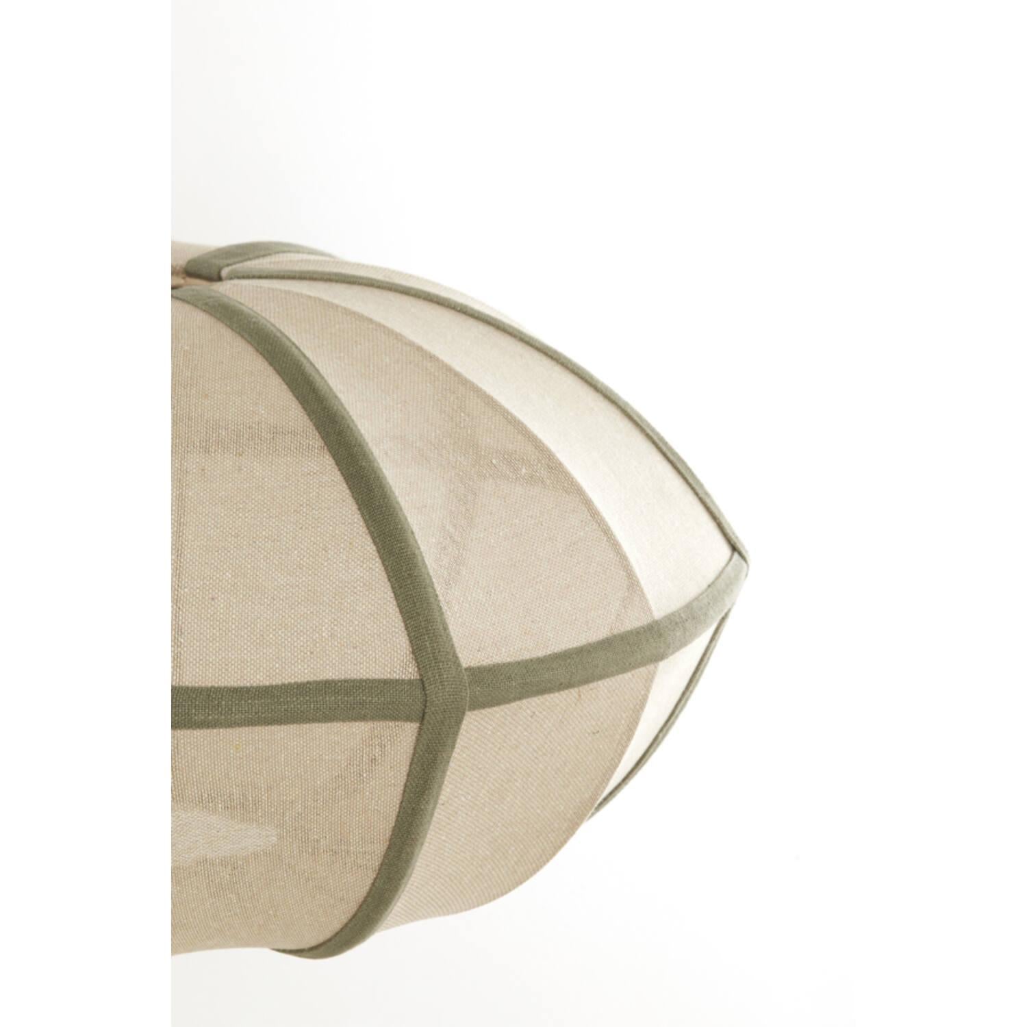 Mirleys Natural Linen Hanging Lamp - Olive, Crème, Beige - 2 Sizes Available