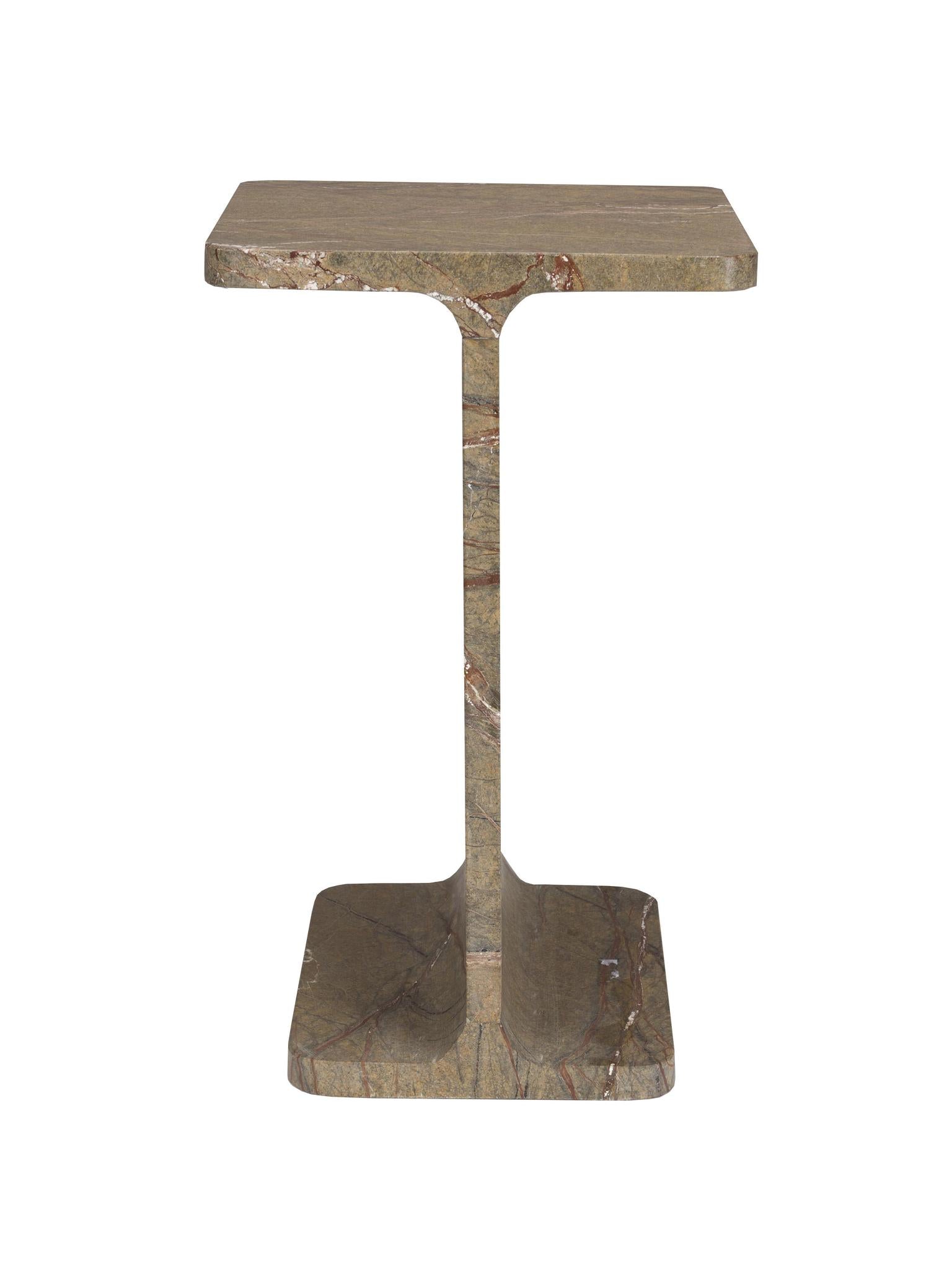 Satpura Brown Marble Side Table