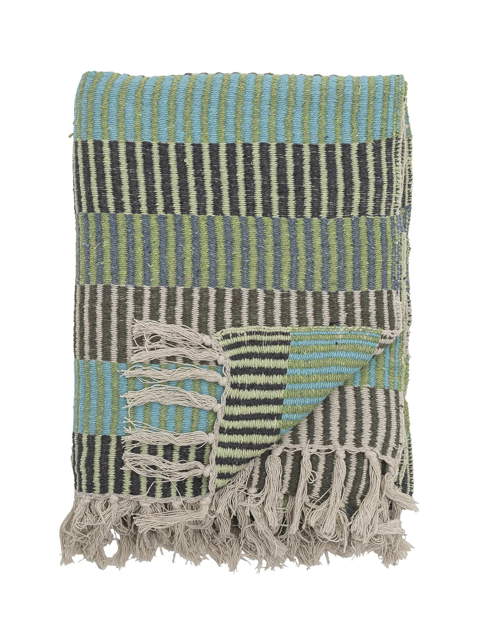 Isnel throw - Recycled Cotton - Blue
