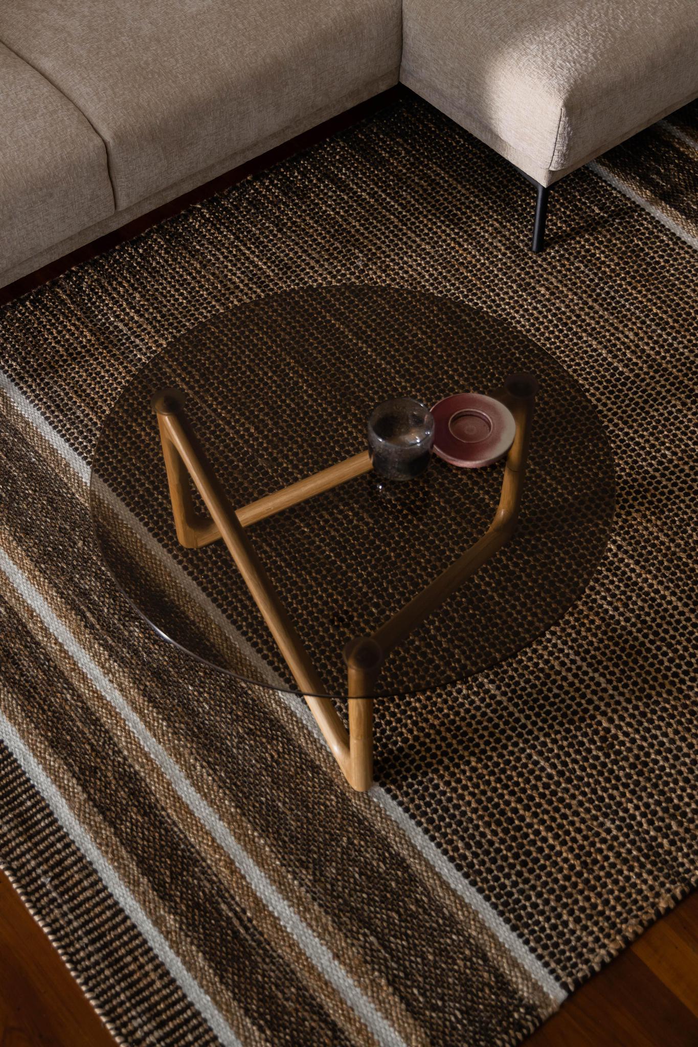 Naia Oak Wood & Glass Coffee Table - 2 Colours Available