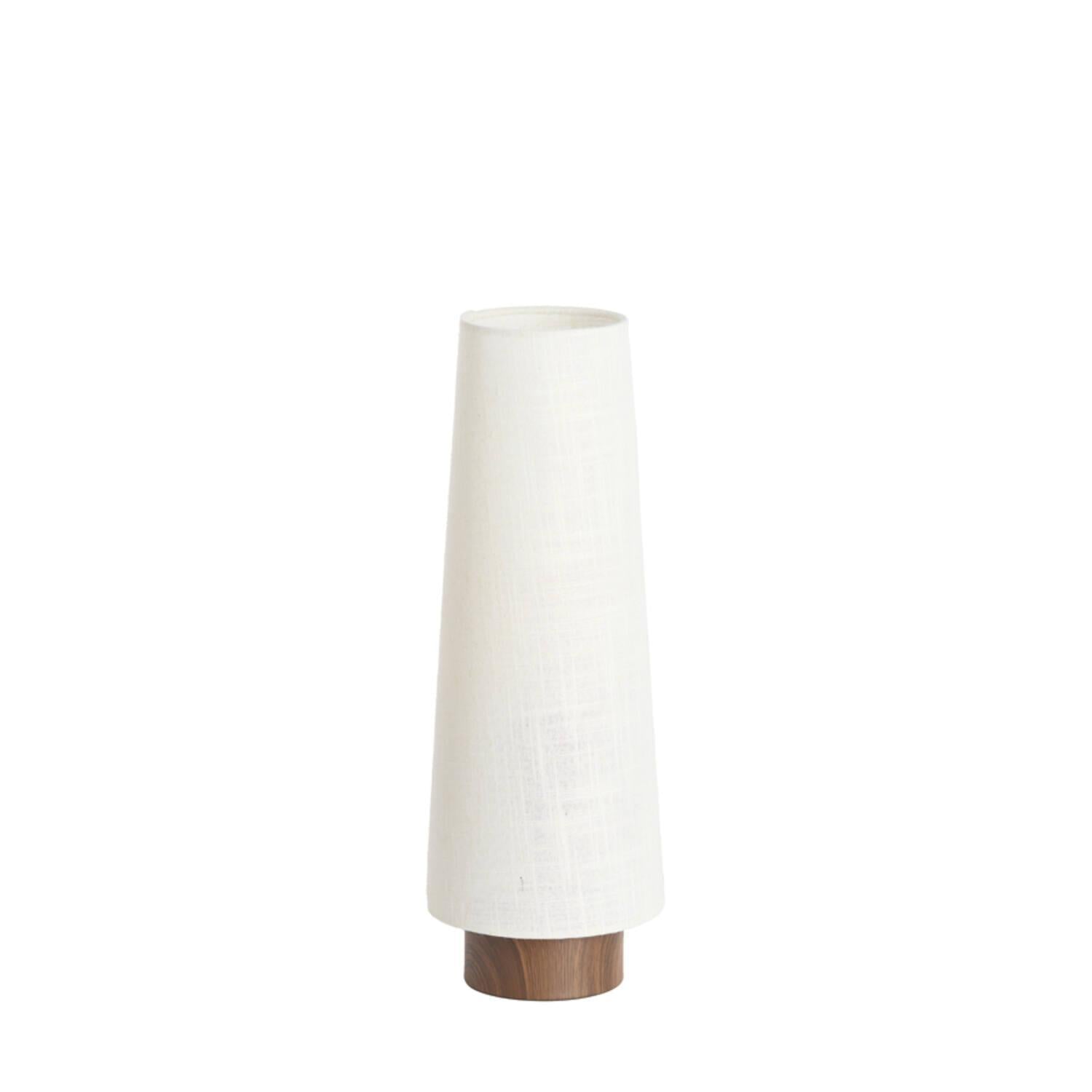 Howie Table lamp - Wooden Print - Dark Brown, Cream