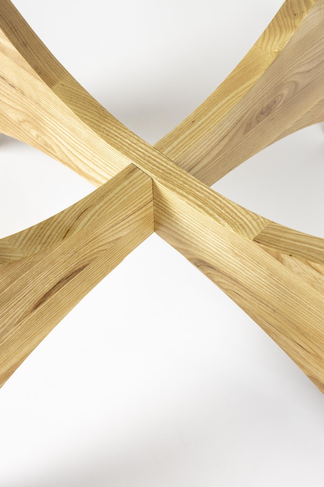 Kobe Ash Wood & Glass Coffee/Side Table - 2 Sizes Available