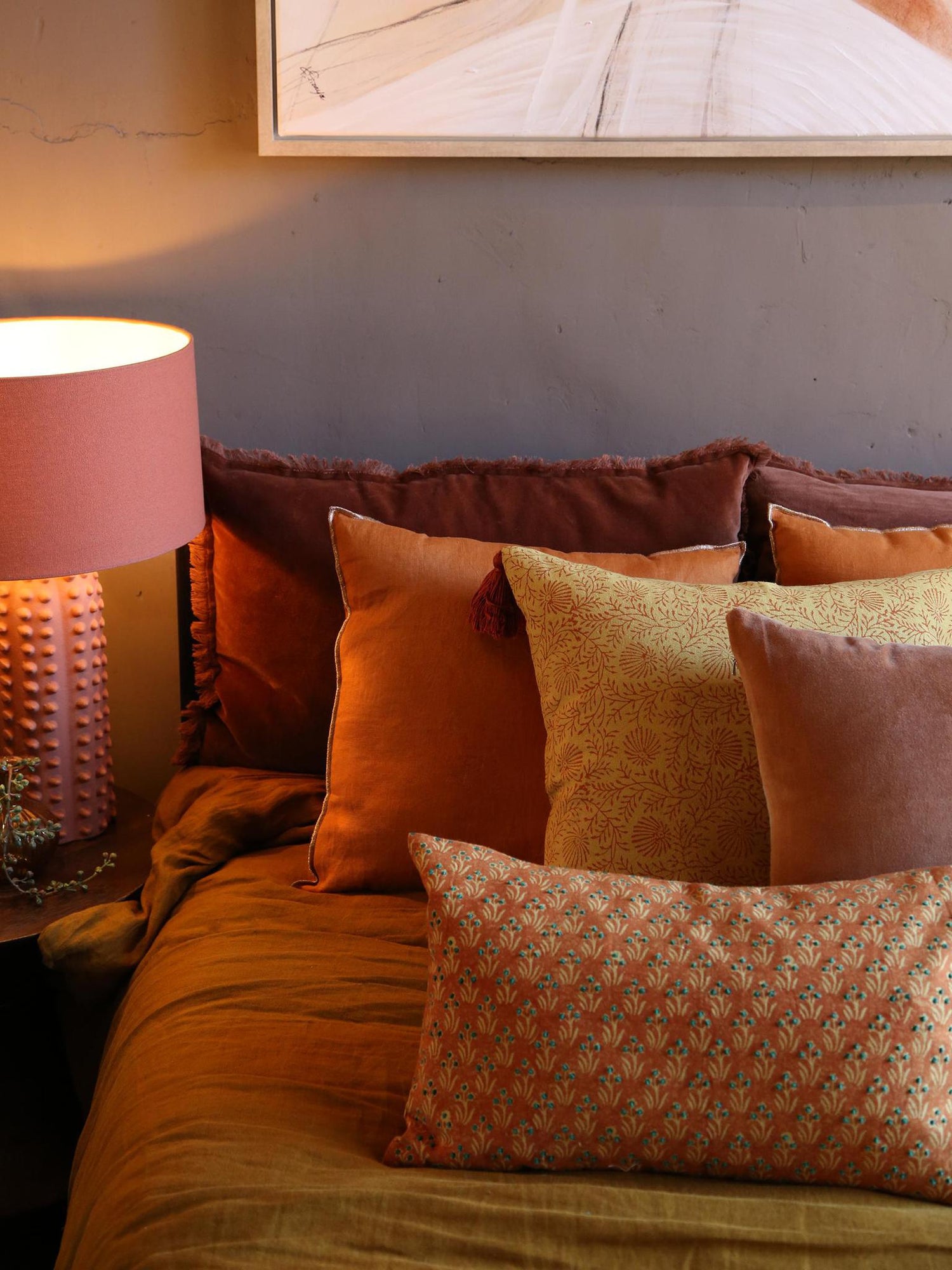 CRAFTED - Iris Hand Embroidered Cushion