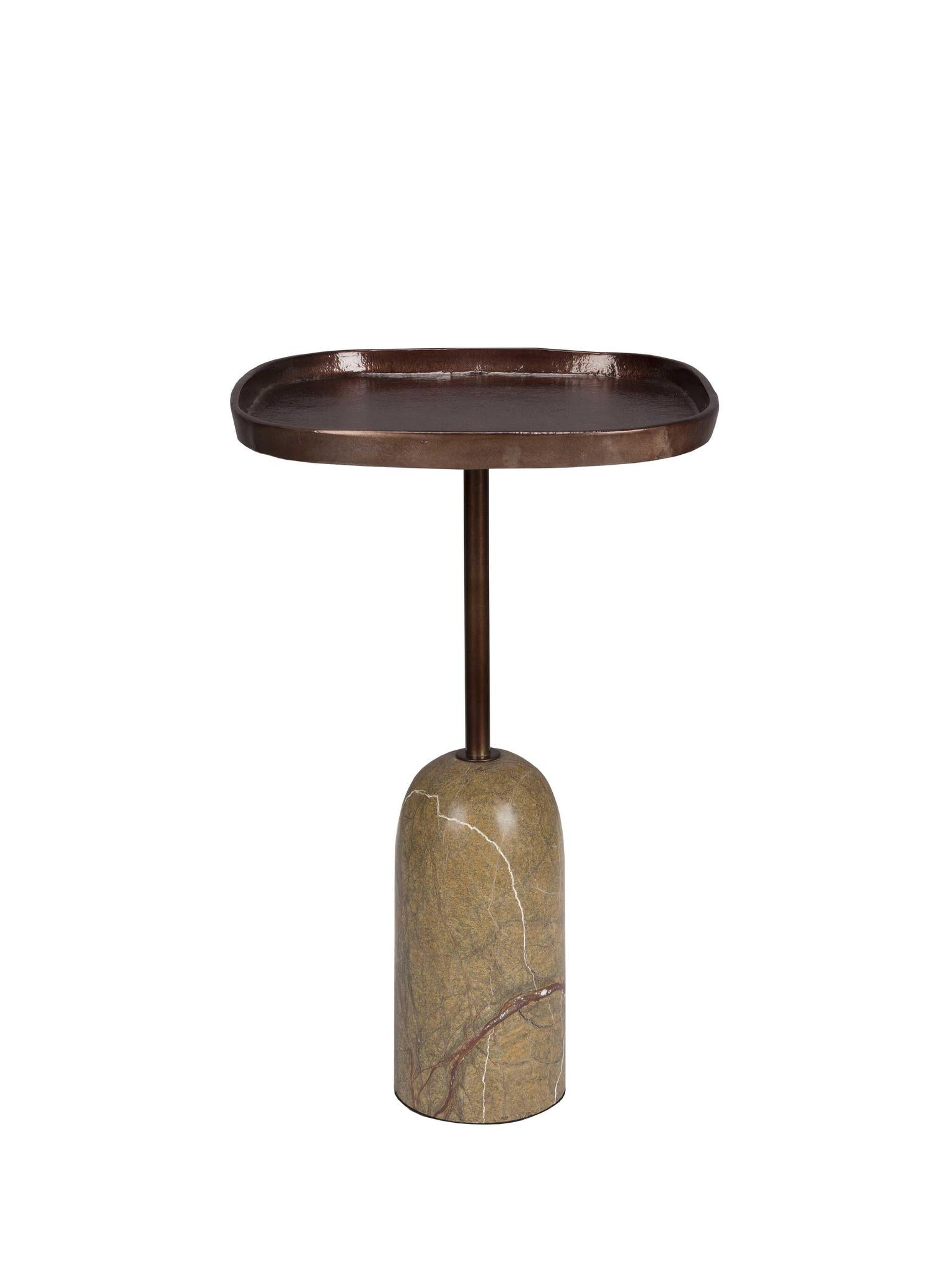 Rimo Bronze Marble Side Table