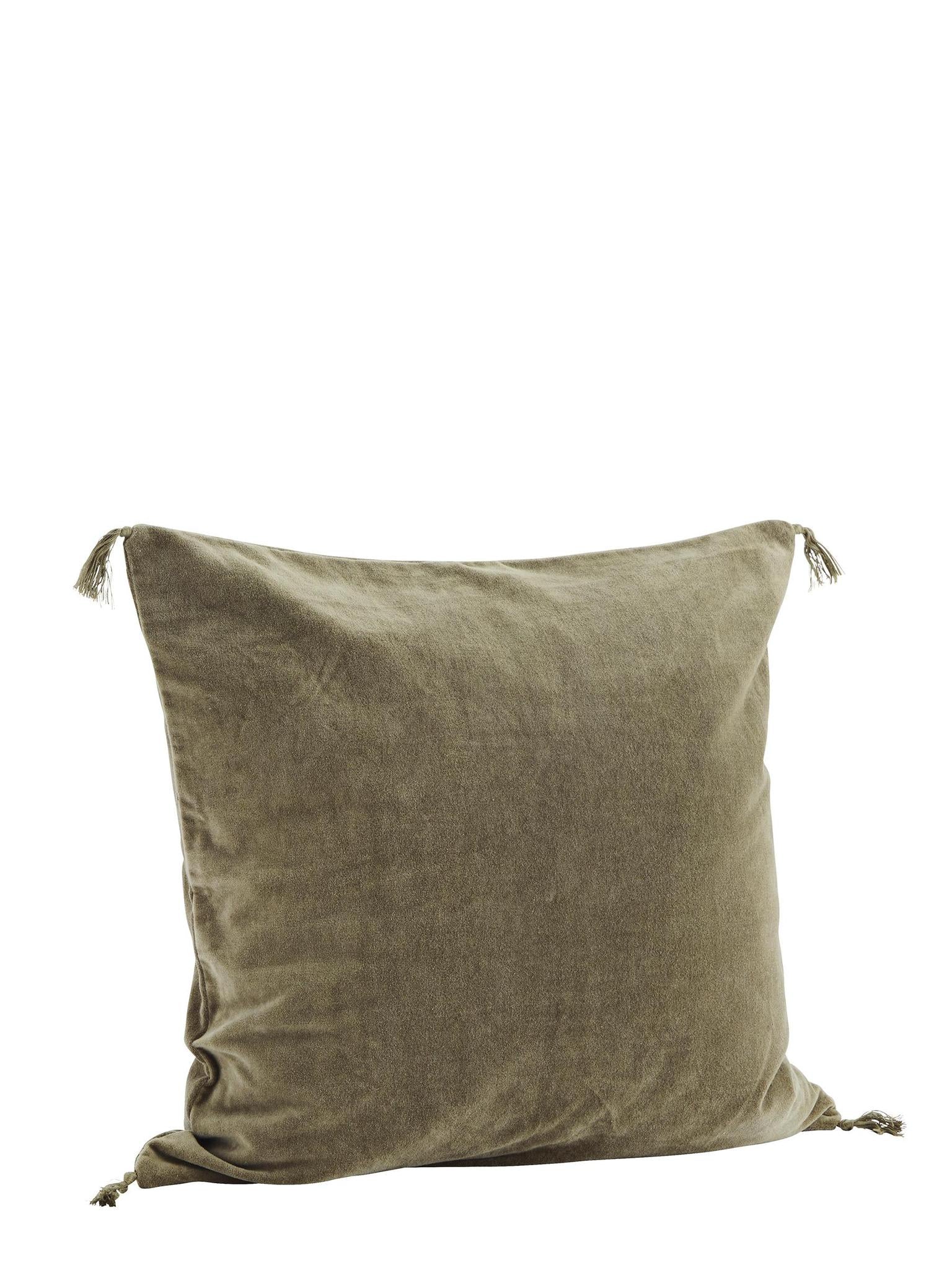 Velvet Tassel Cushion - 50x50cm - Burnt Orange