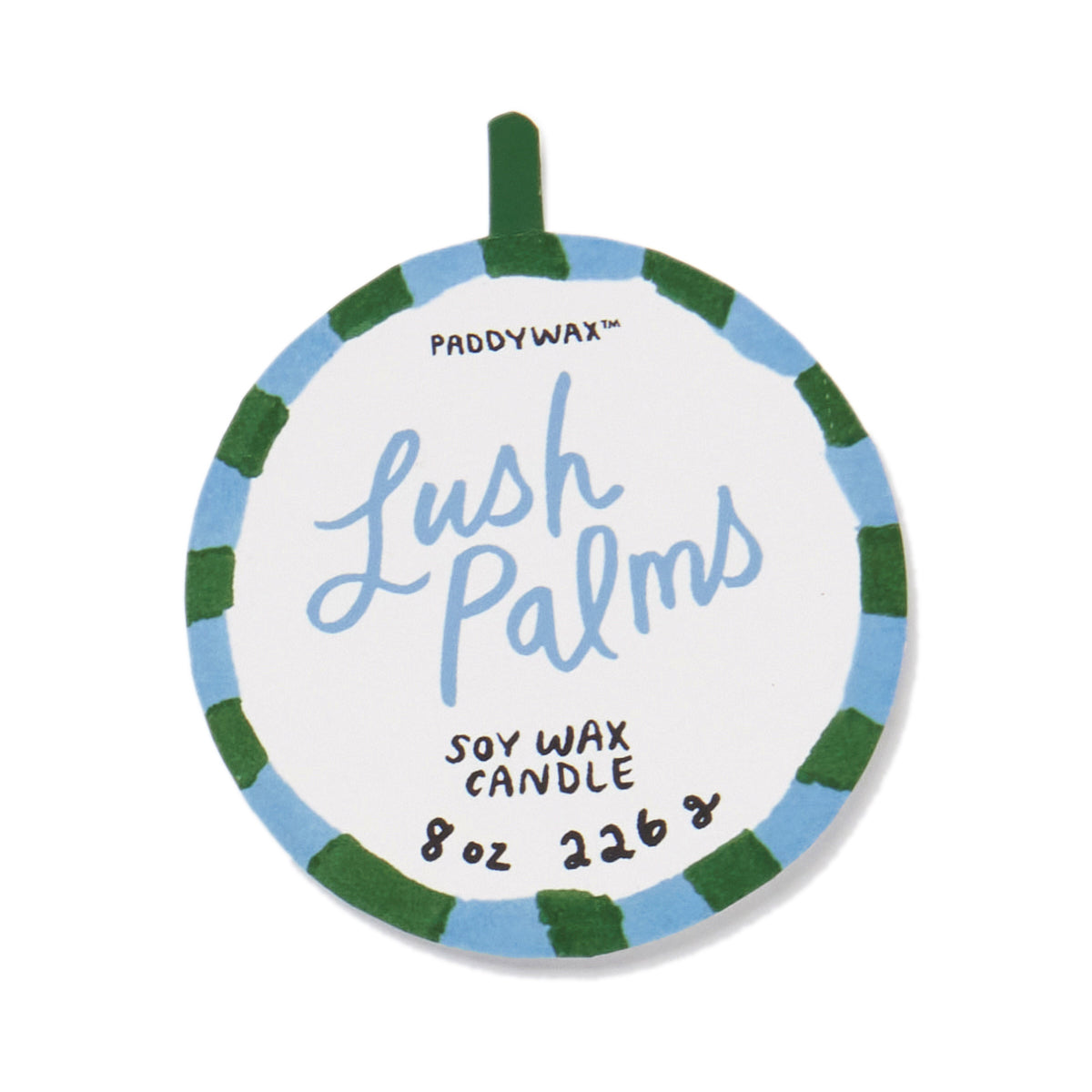 Adopo 8 oz Hand-Painted Palm Tree Ceramic Boxed Candle - Melon, Violet & Driftwood