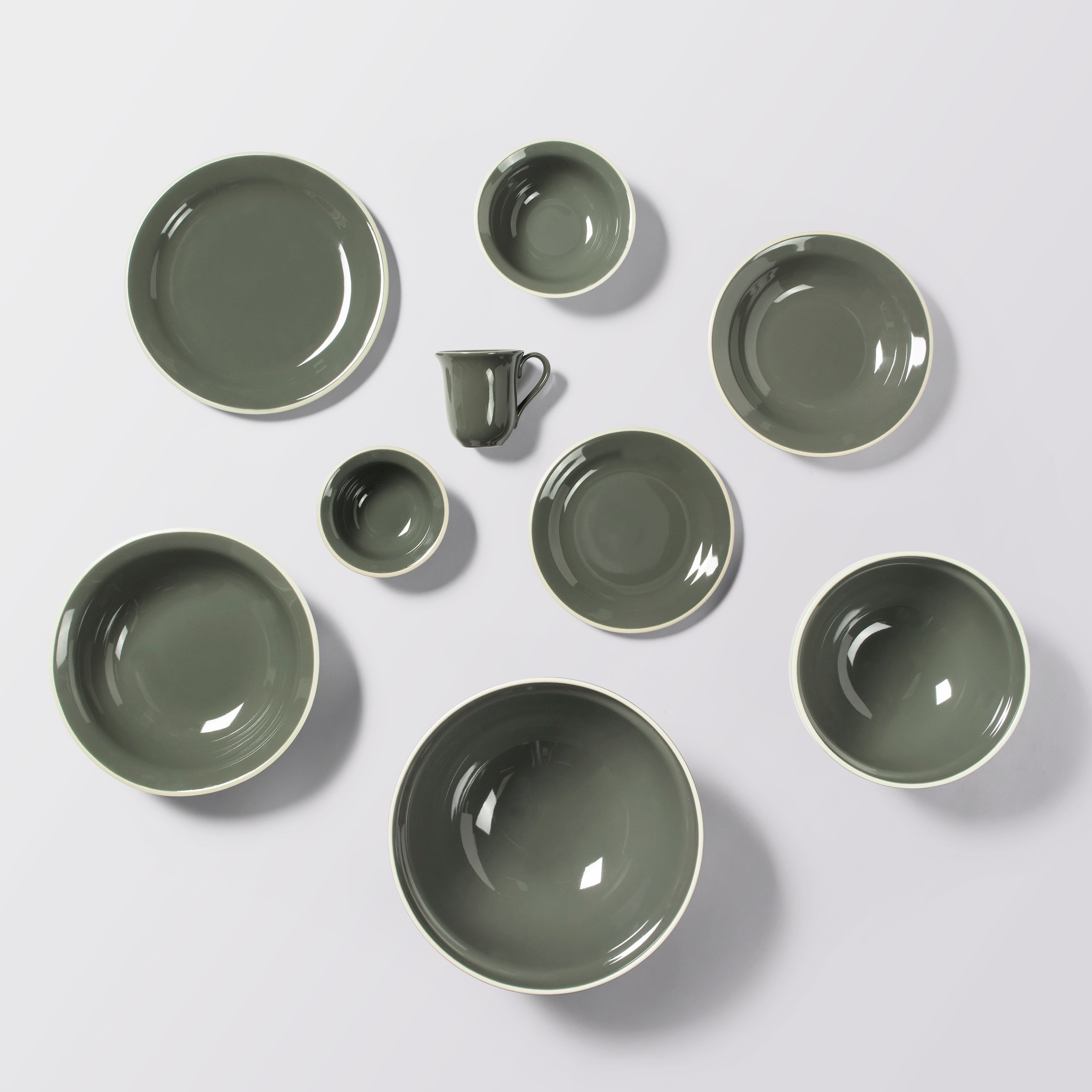 Taverna Green Glazed Stoneware Dessert/Lunch Plate