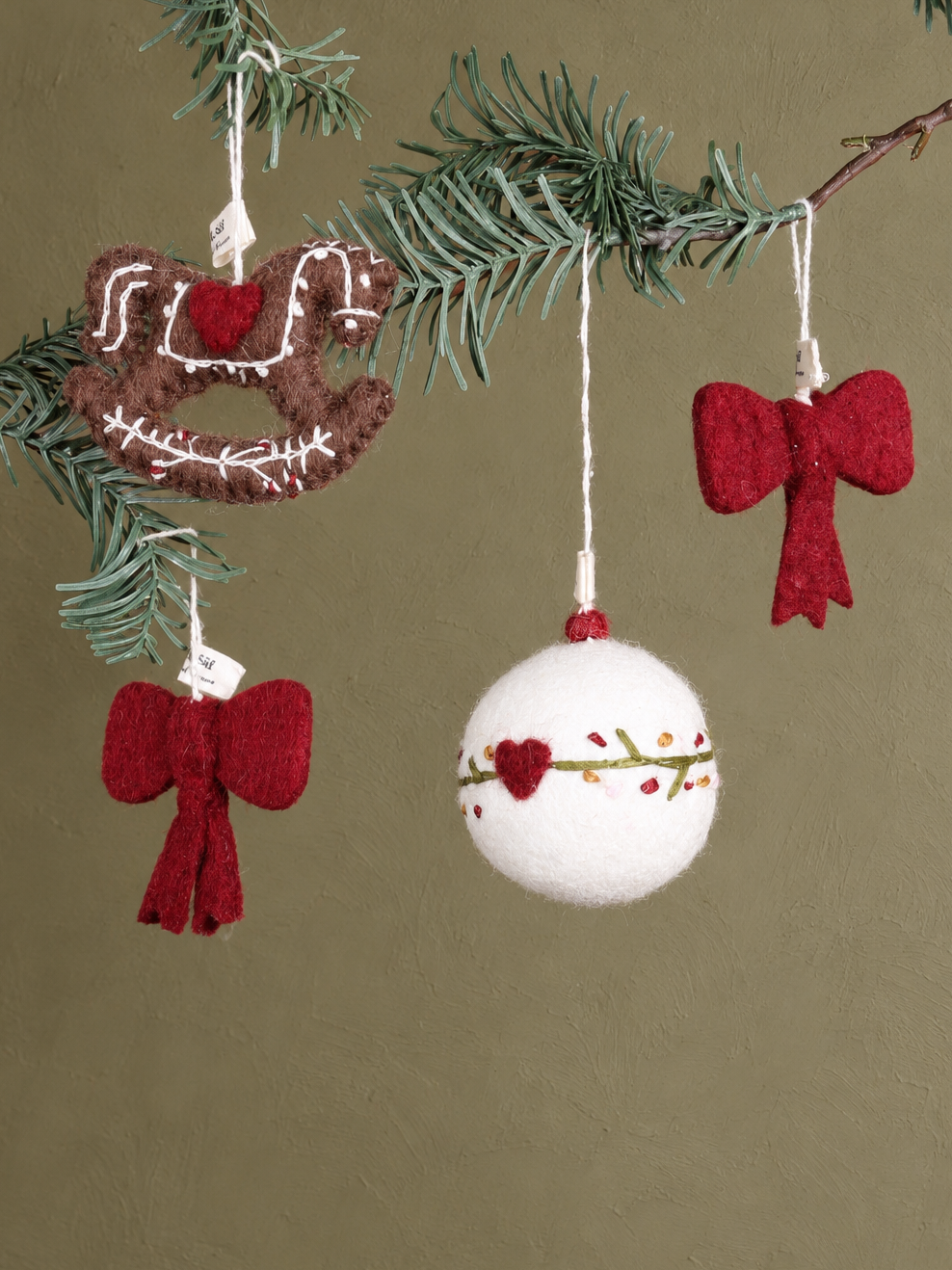 Yuletide Toyshop Bundle - Handcrafted Felt Hanging Decorations