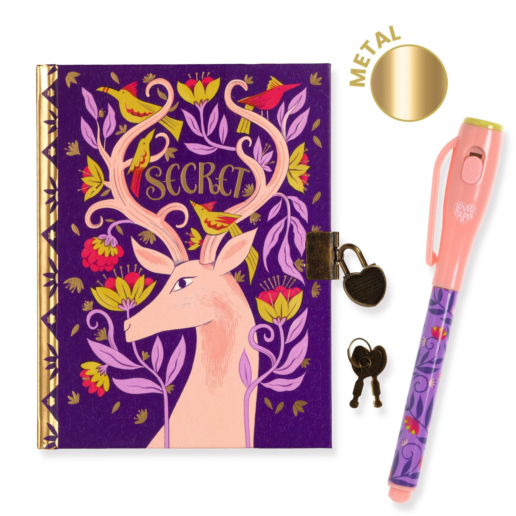 Secret Notebook With Invisible Ink Pen & Lamp - Melissa