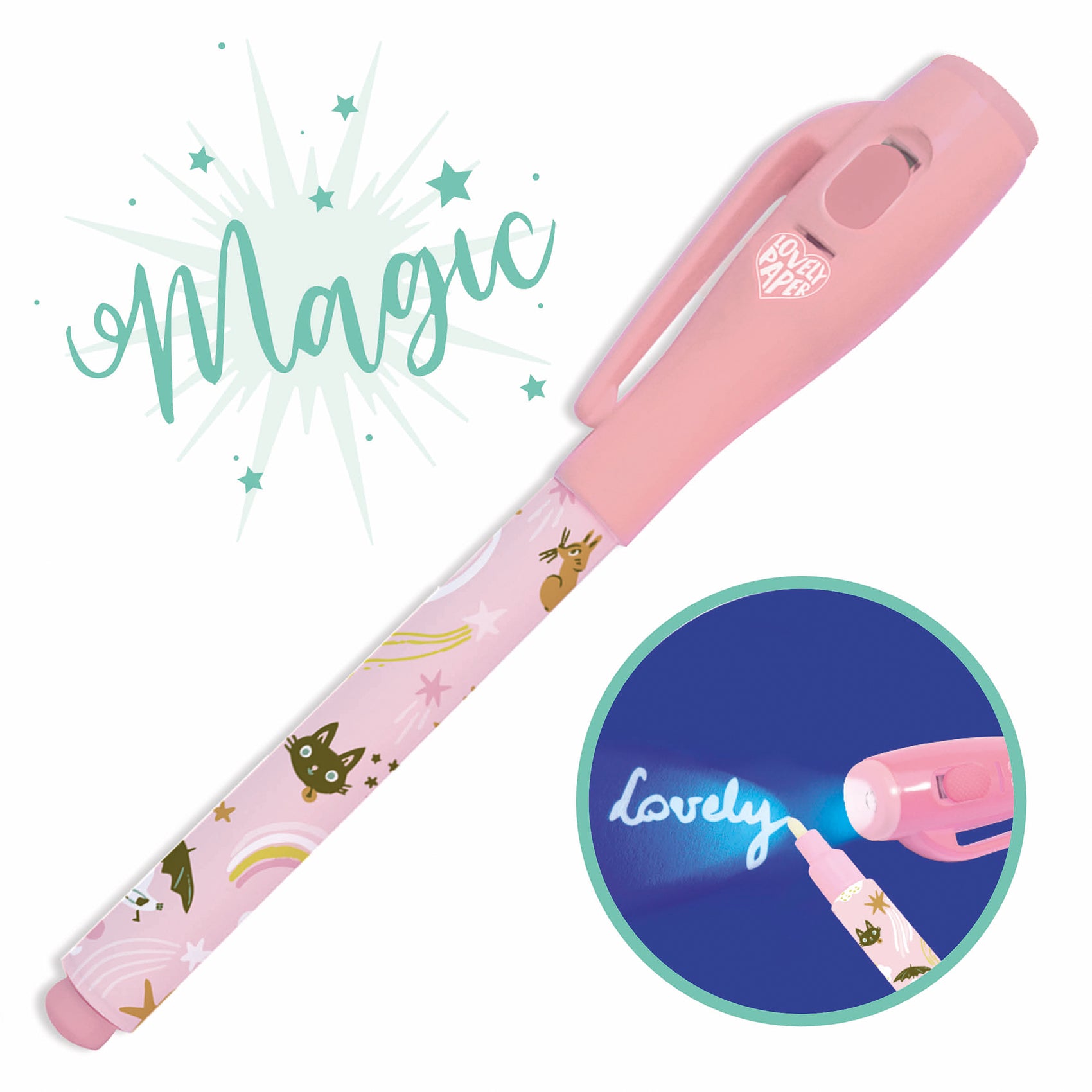 Lucille Magic Invisible Ink Pen with UV Lamp