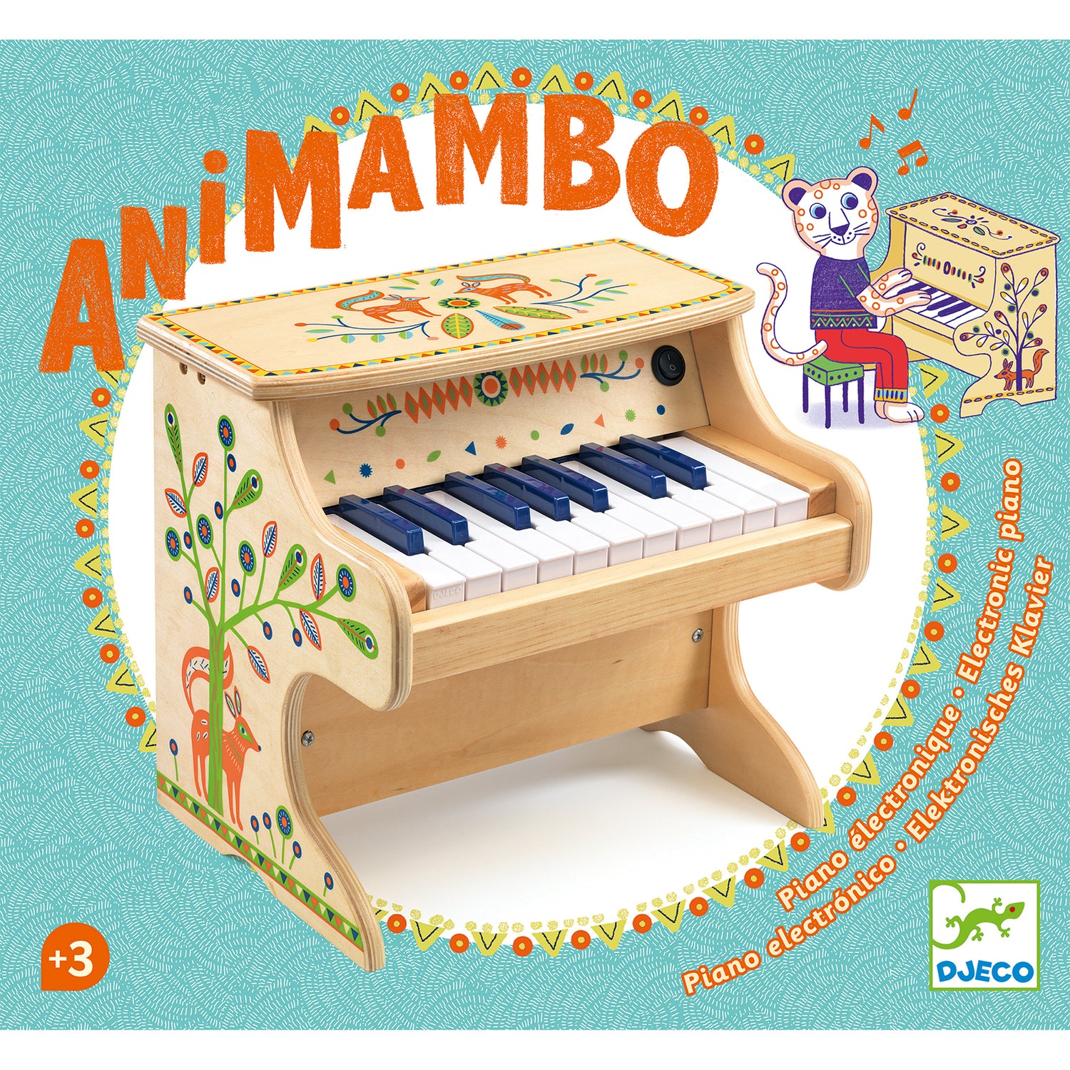 Illustrated Wooden Electric Piano