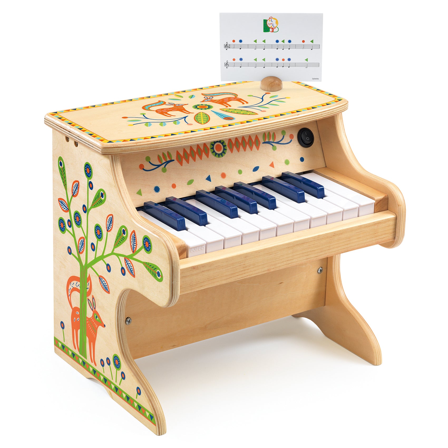 Illustrated Wooden Electric Piano
