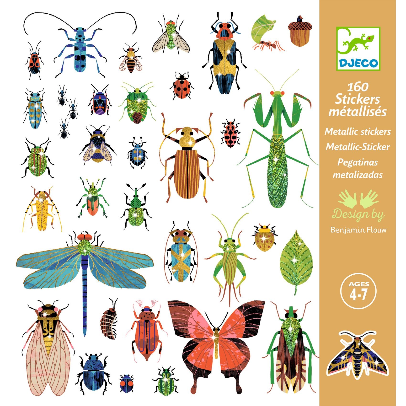 Metallic Sticker Set x 160 - Microcosmos