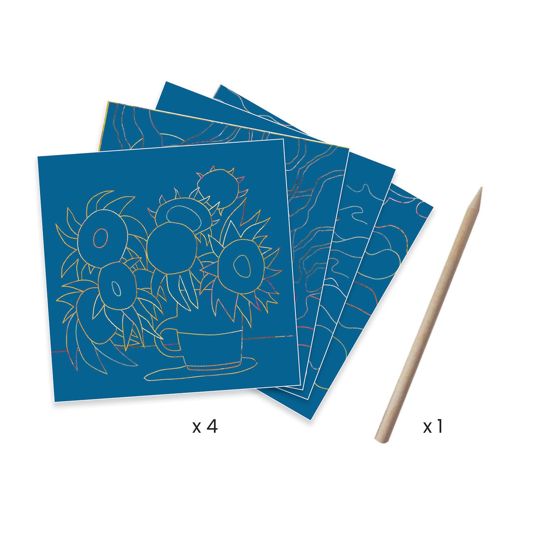 Scratch Card Art With Wooden Stylus - Inspired By The South - Vincent Van Gogh