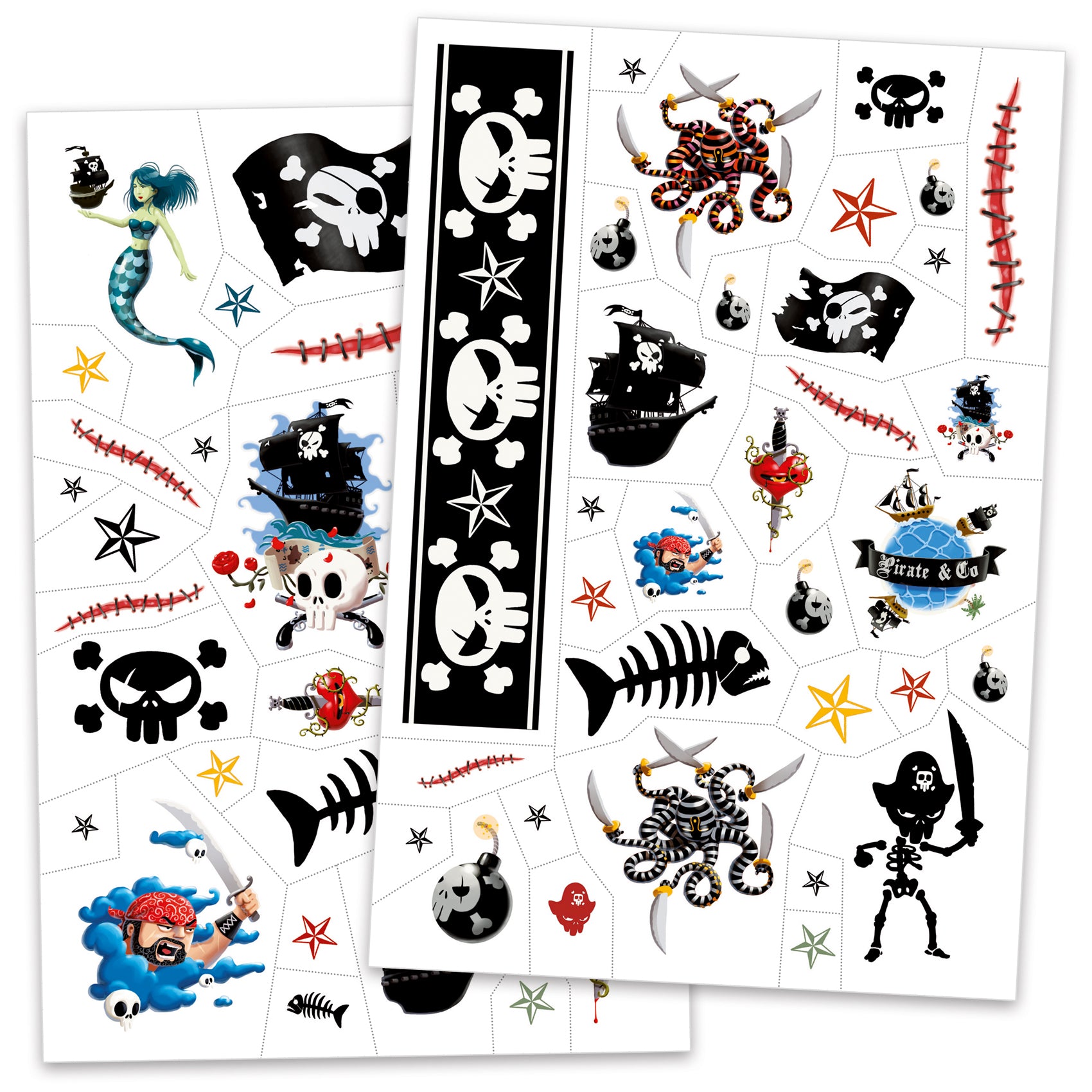 Kids Temporary Tattoos - Pirates