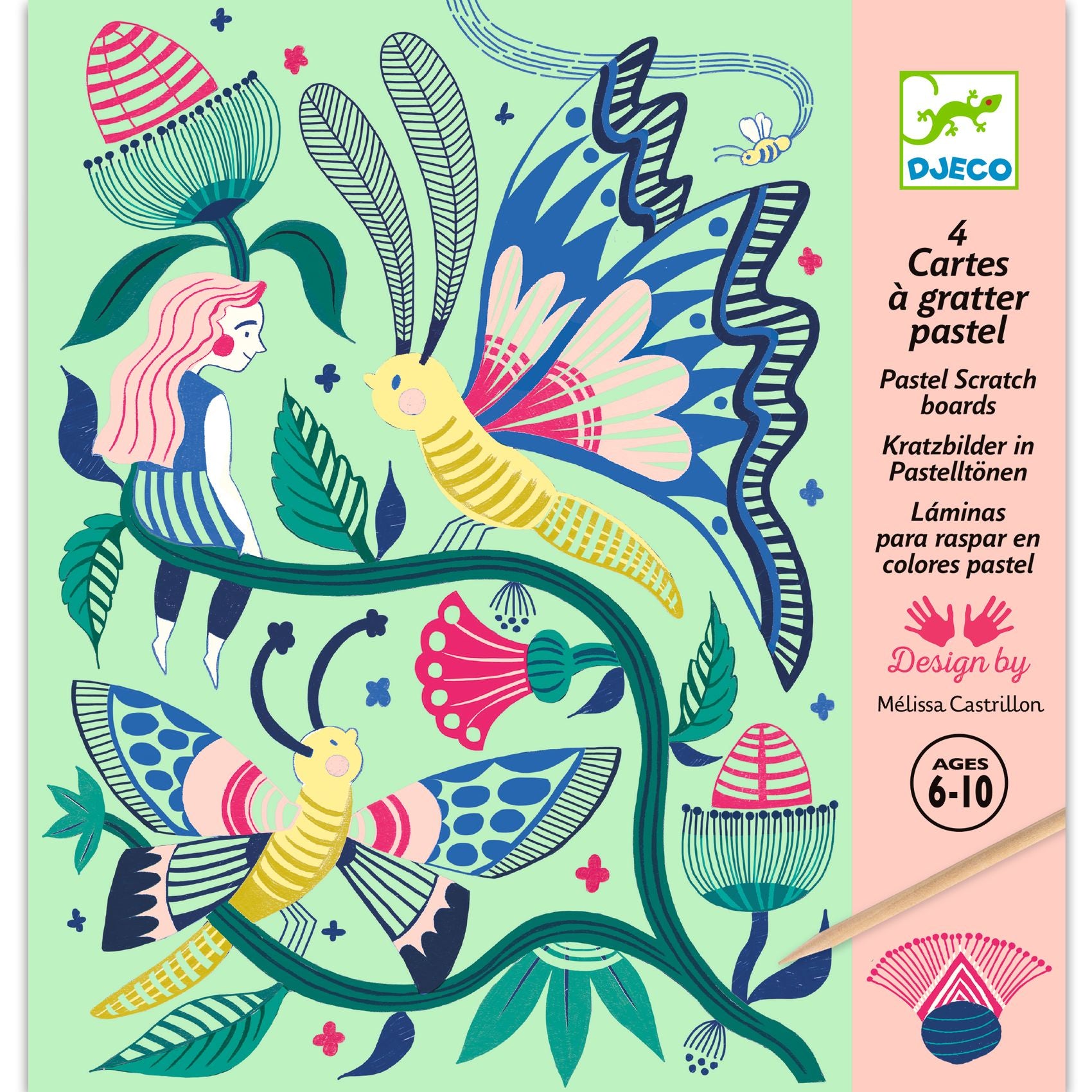 Pastel Scratch Boards With Stylus - Fabulous Garden