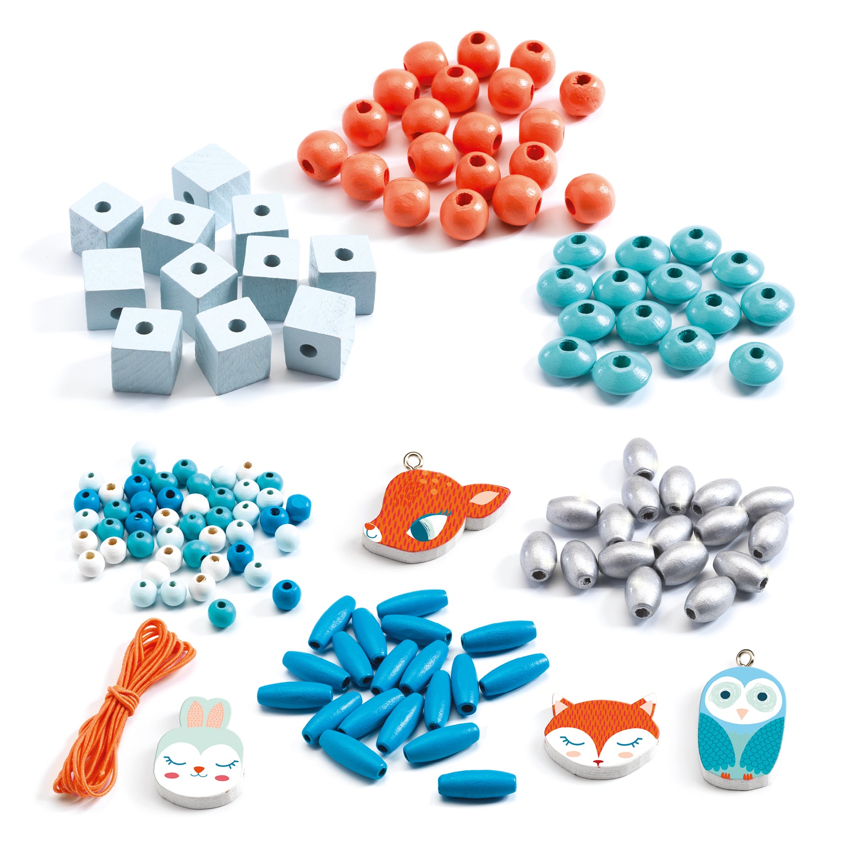 Wooden Jewellery Bead Kit - Small Animals