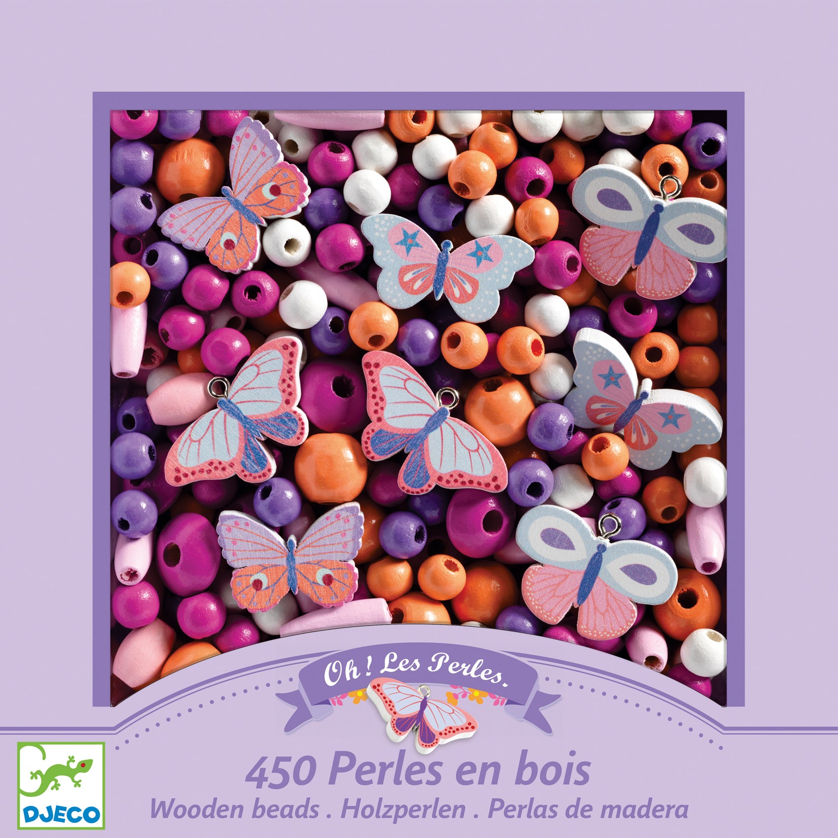 Wooden Jewellery Beads - Butterflies