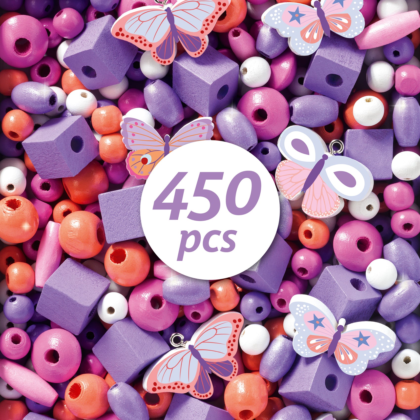 Wooden Jewellery Beads - Butterflies