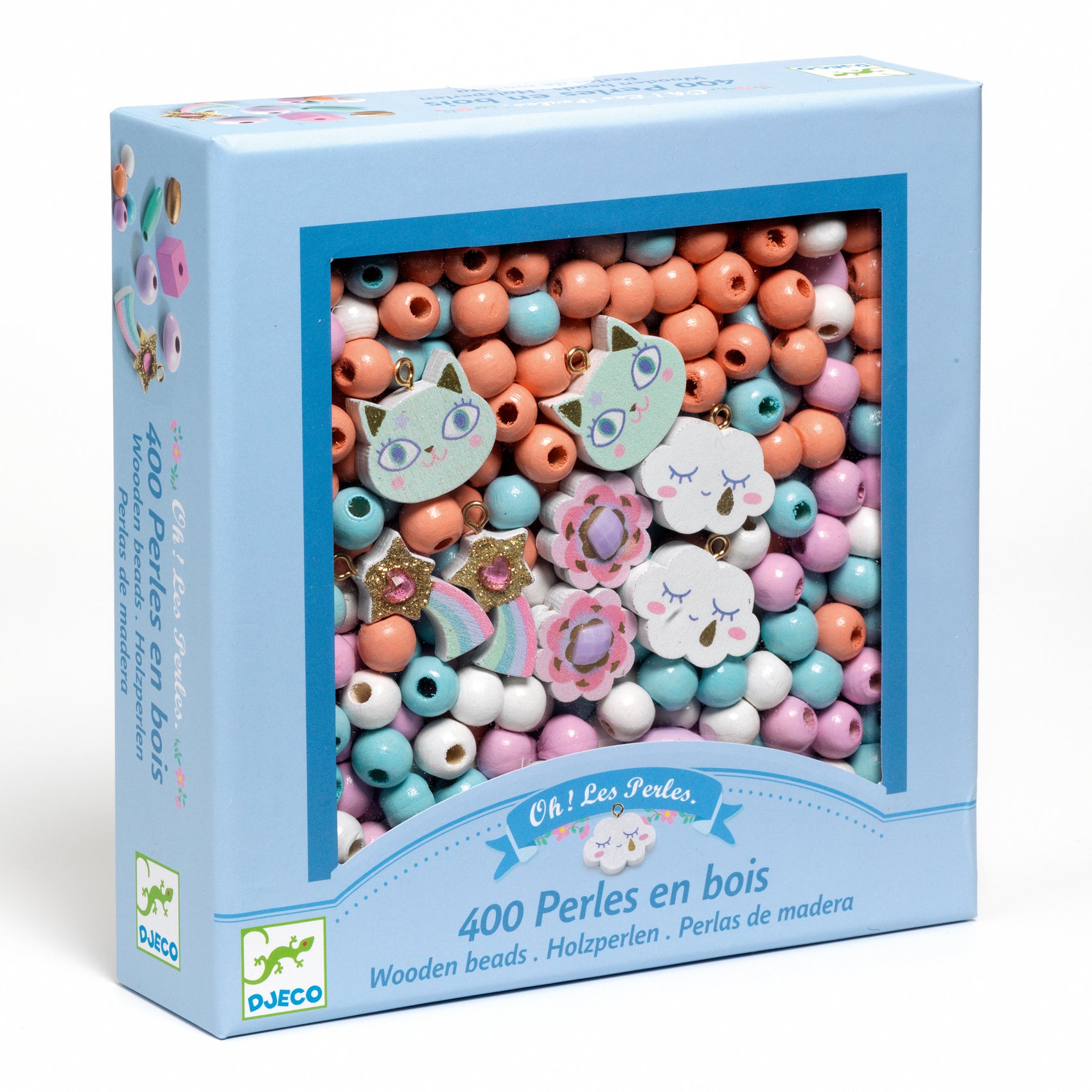 Wooden Jewellery Bead Kit - Rainbow