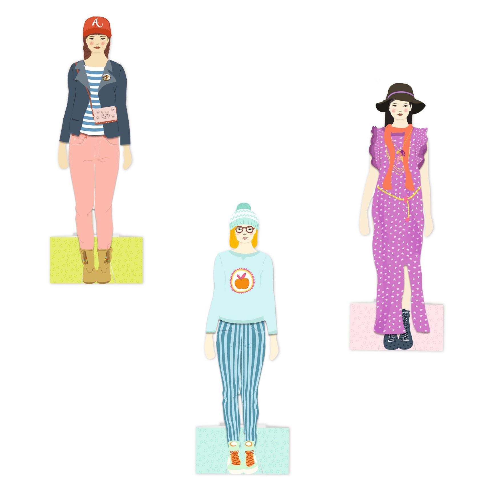 Paper Dolls Set - One Big Dressing Room