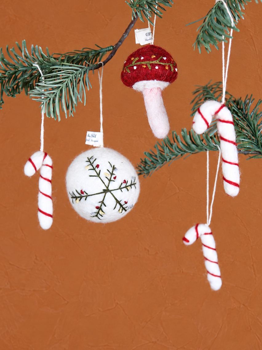 Frosted Forest Bundle - Handcrafted Felt Hanging Decorations