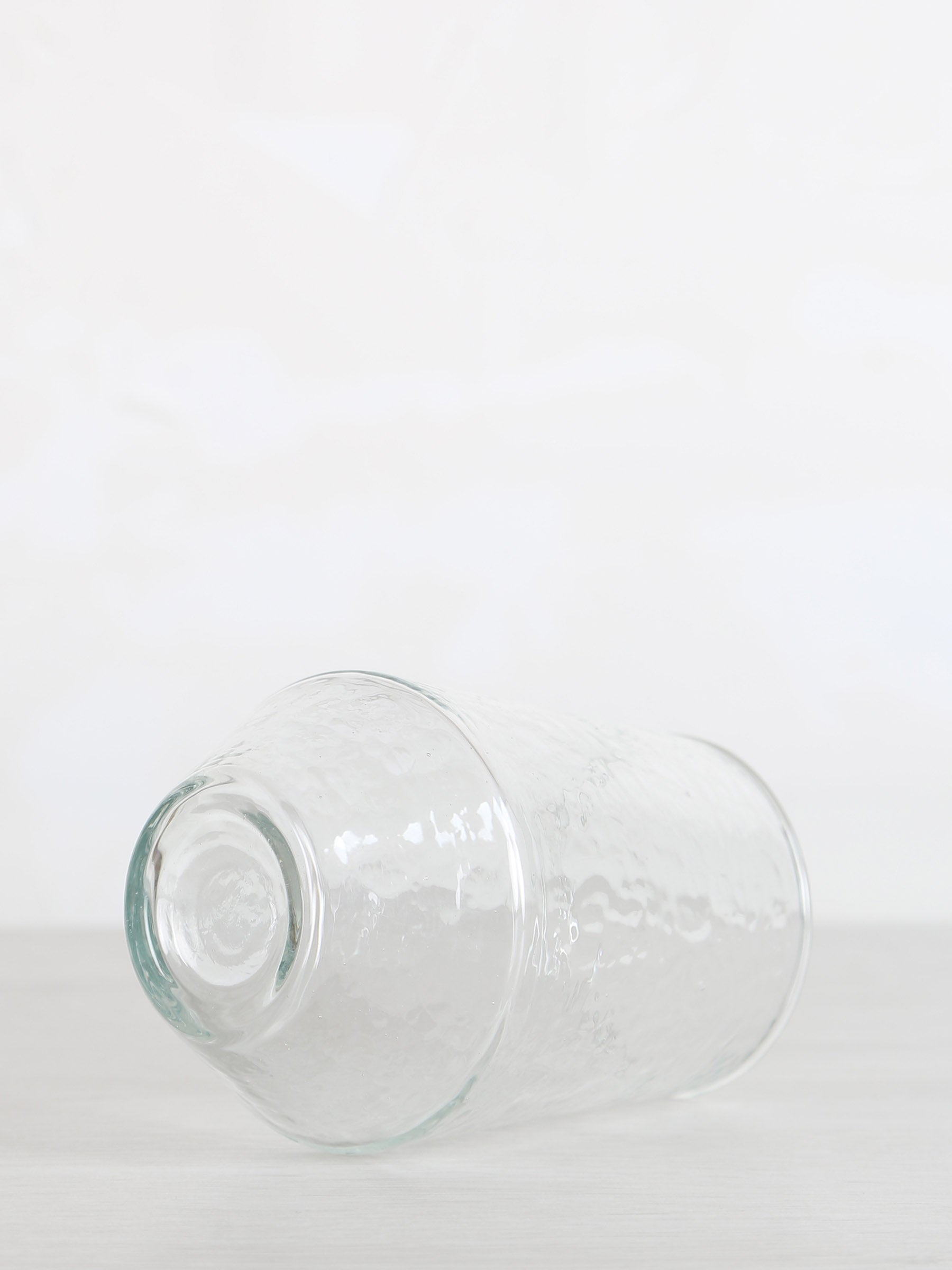 Hammered Drinking Glass - Clear