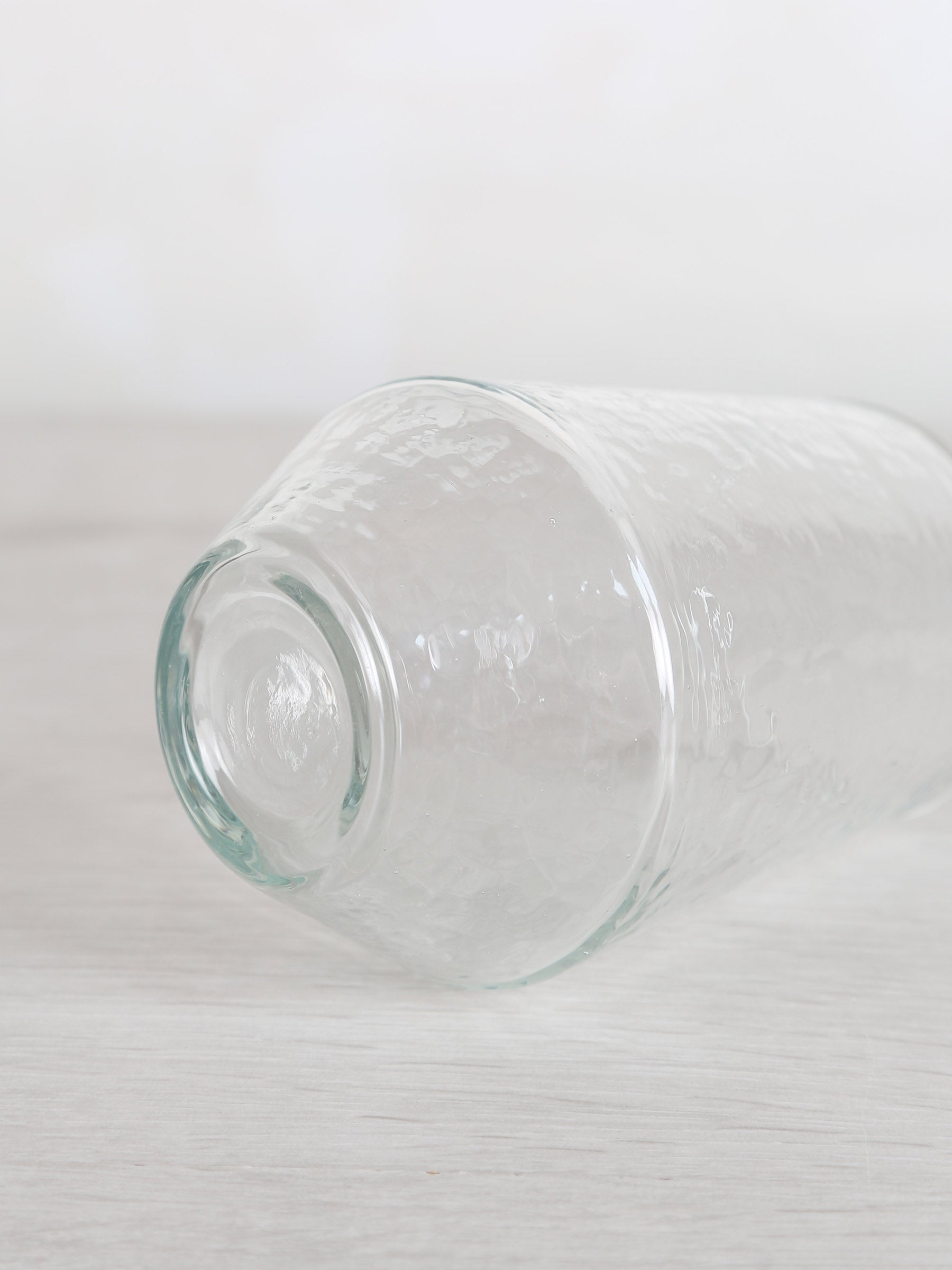 Hammered Drinking Glass - Clear