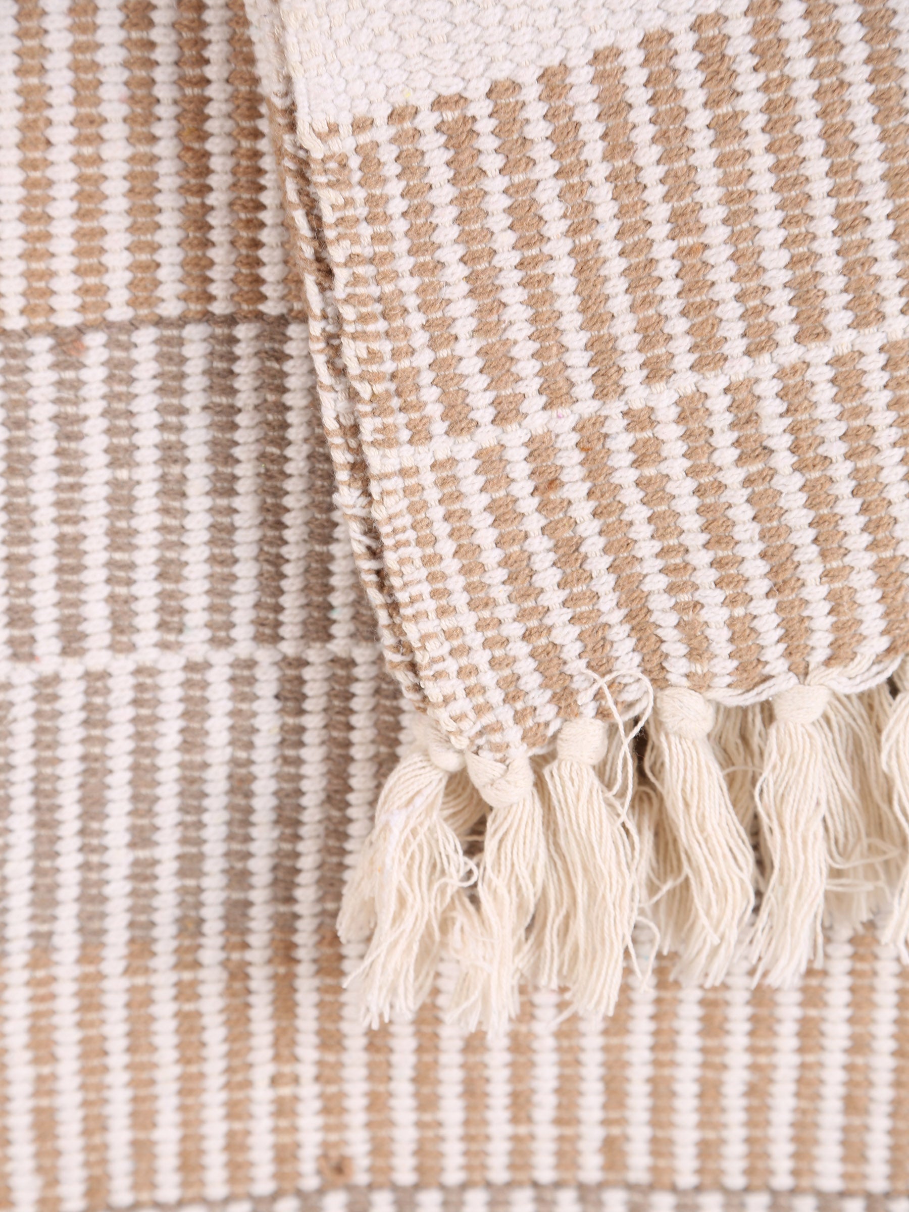 Isnel throw - Recycled Cotton - warm tones