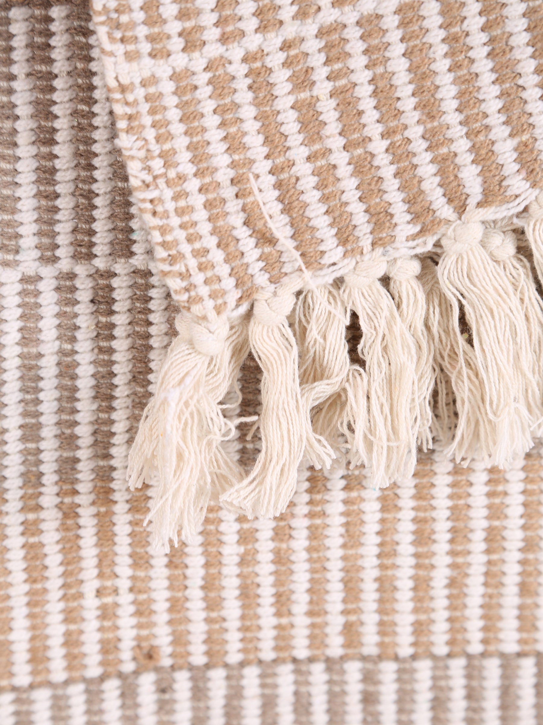 Isnel throw - Recycled Cotton - warm tones