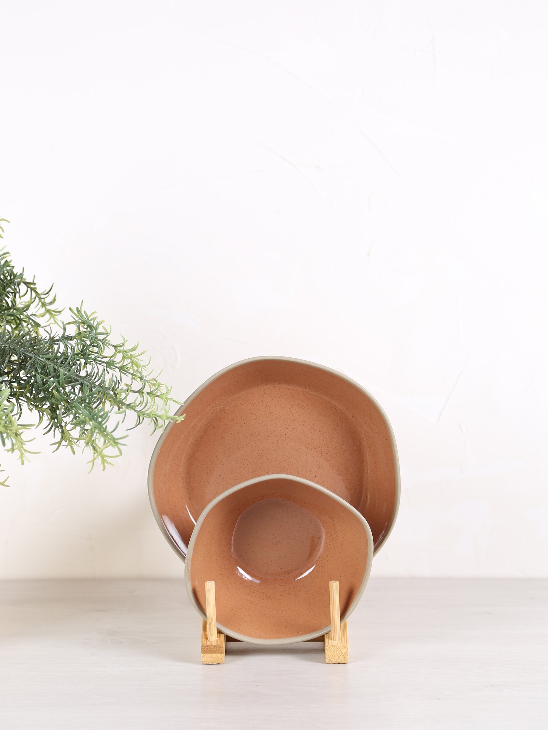 Primeval Porcelain cereal bowl - Terracotta