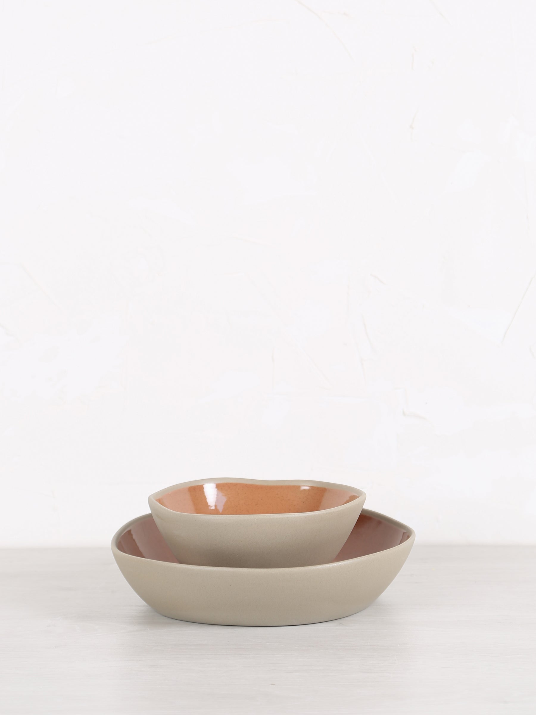 Primeval Porcelain Pasta Bowl - Terracotta