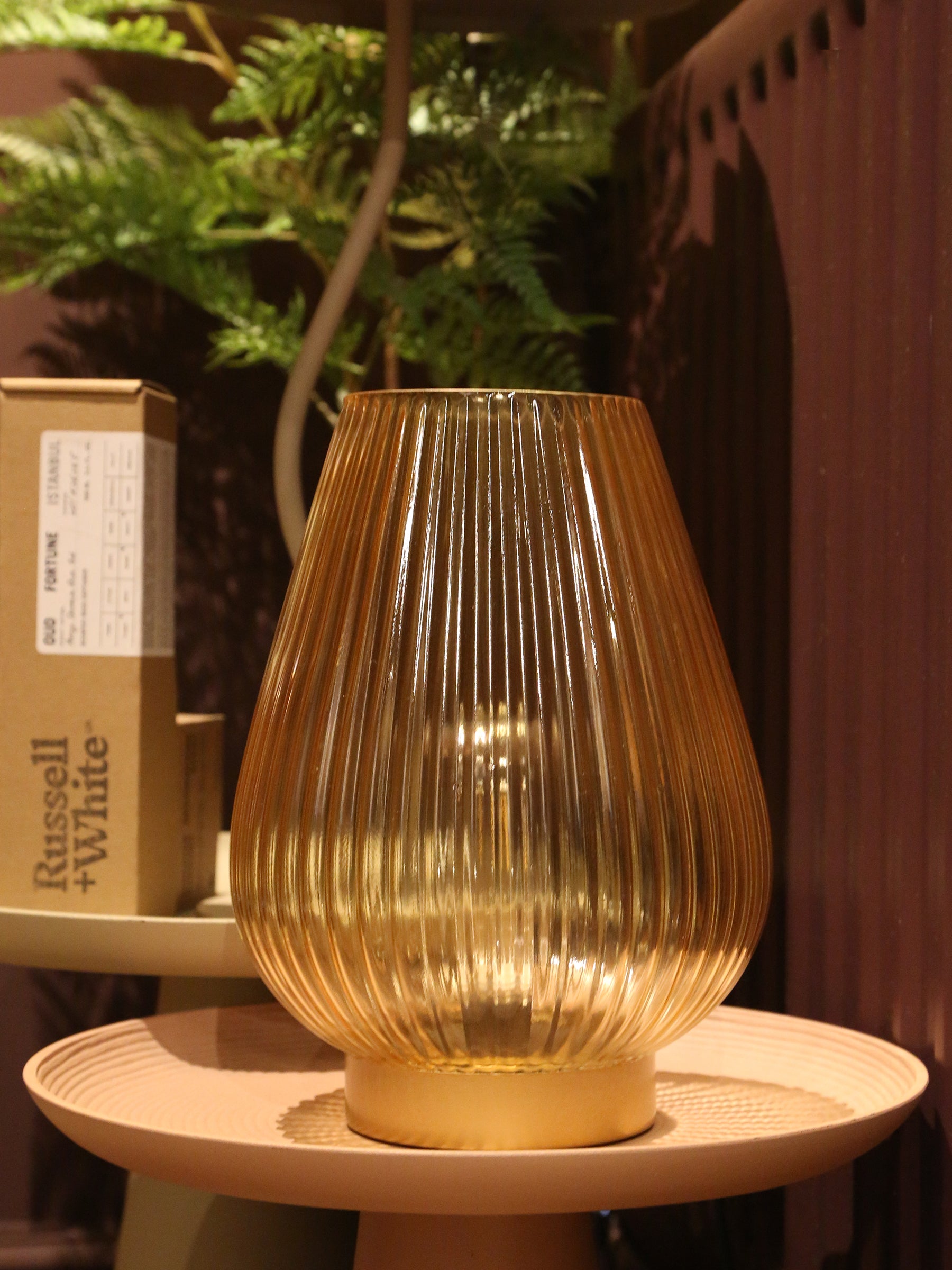 Tajera Table lamp - LED glass - Ochre Yellow