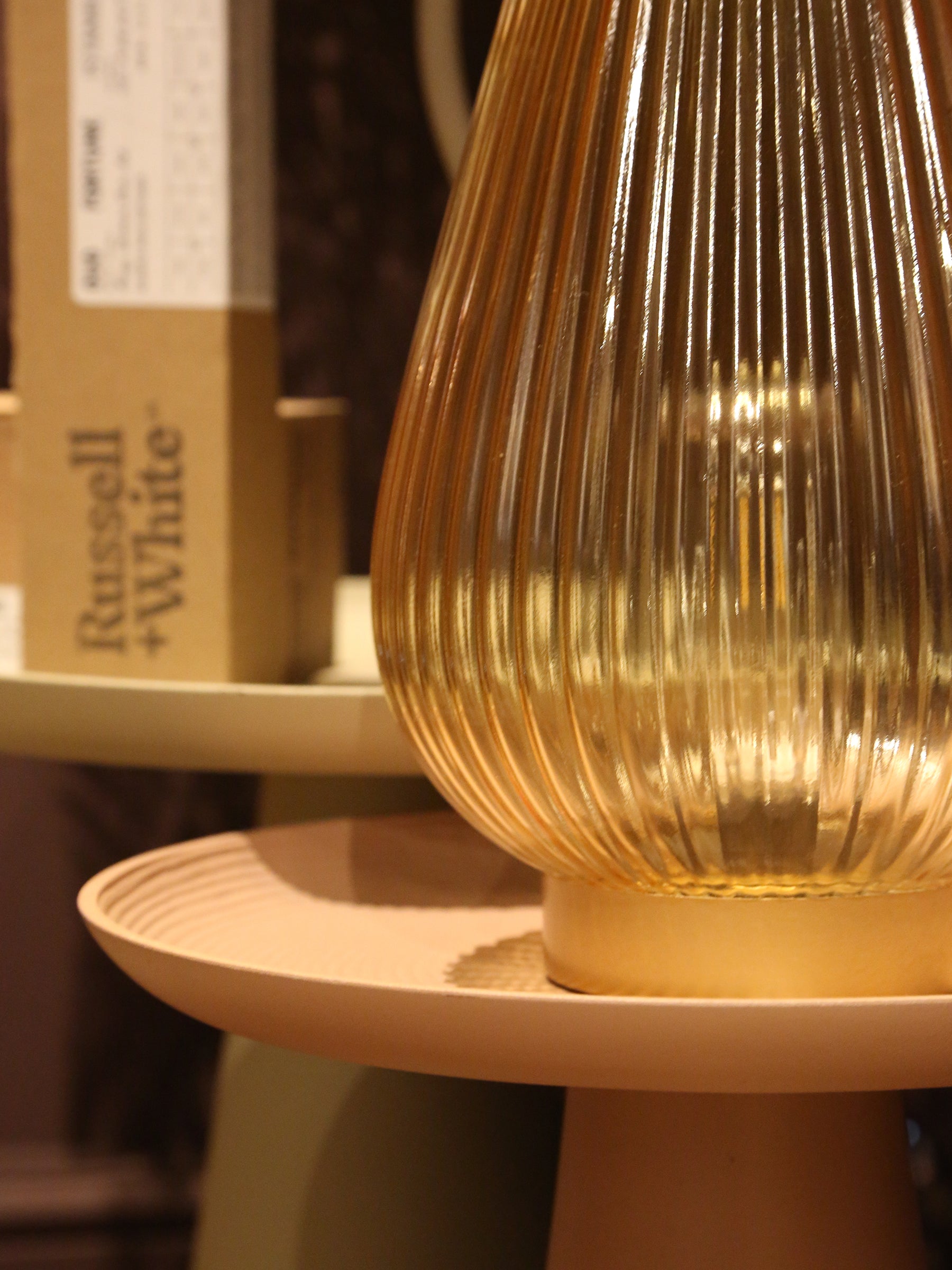 Tajera Table lamp - LED glass - Ochre Yellow