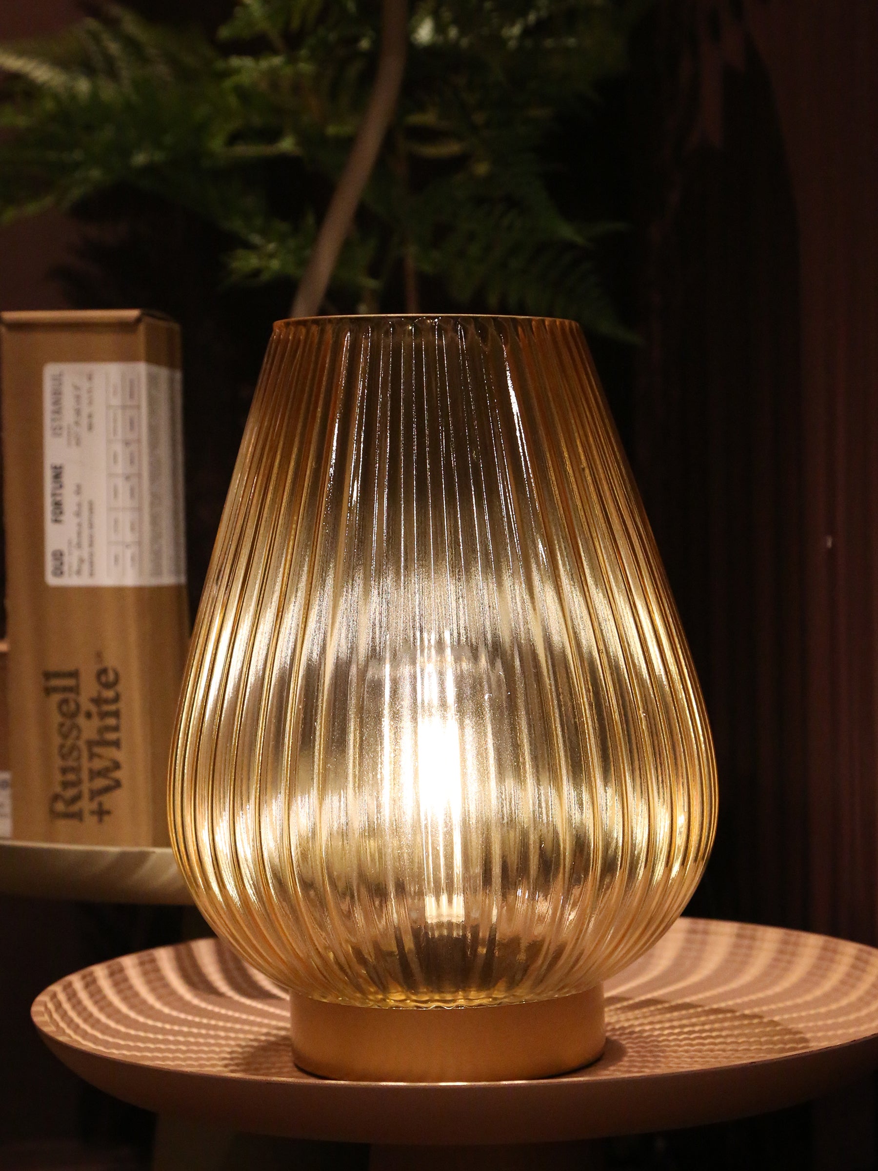 Tajera Table lamp - LED glass - Ochre Yellow