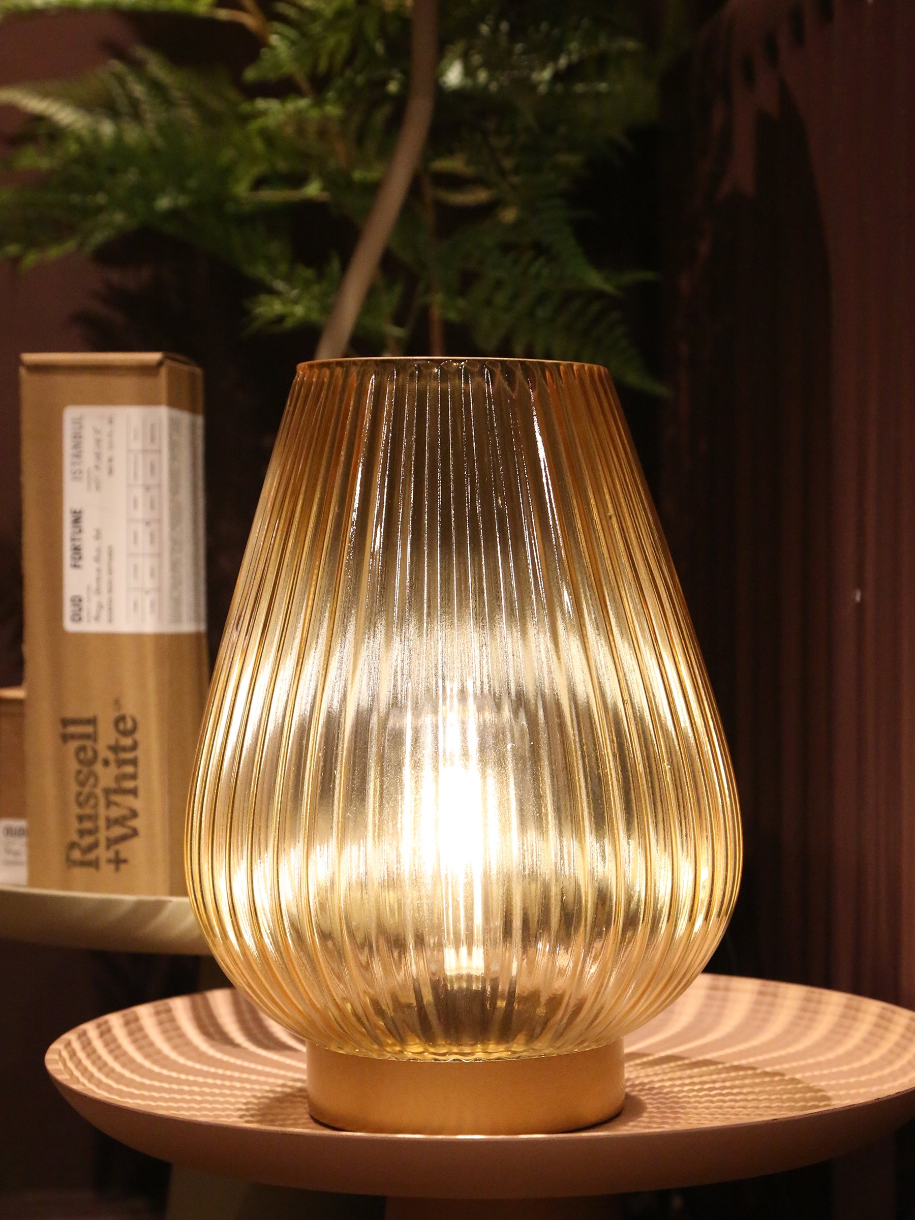 Tajera Table lamp - LED glass - Ochre Yellow