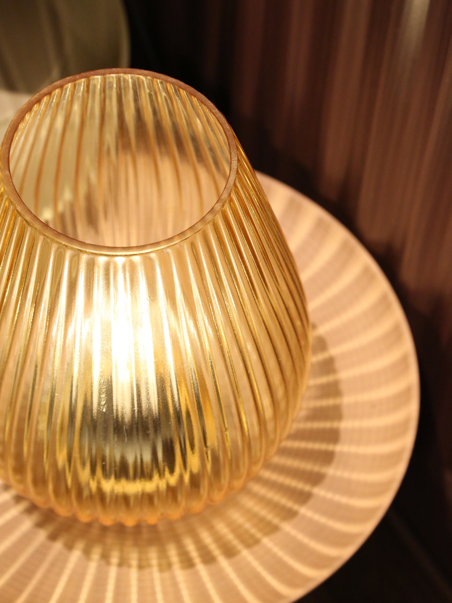 Tajera Table lamp - LED glass - Ochre Yellow