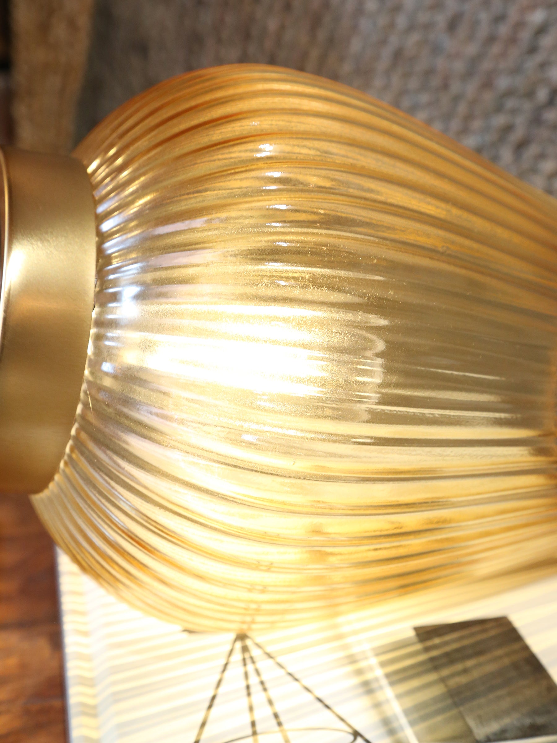 Tajera Table lamp - LED glass - Ochre Yellow